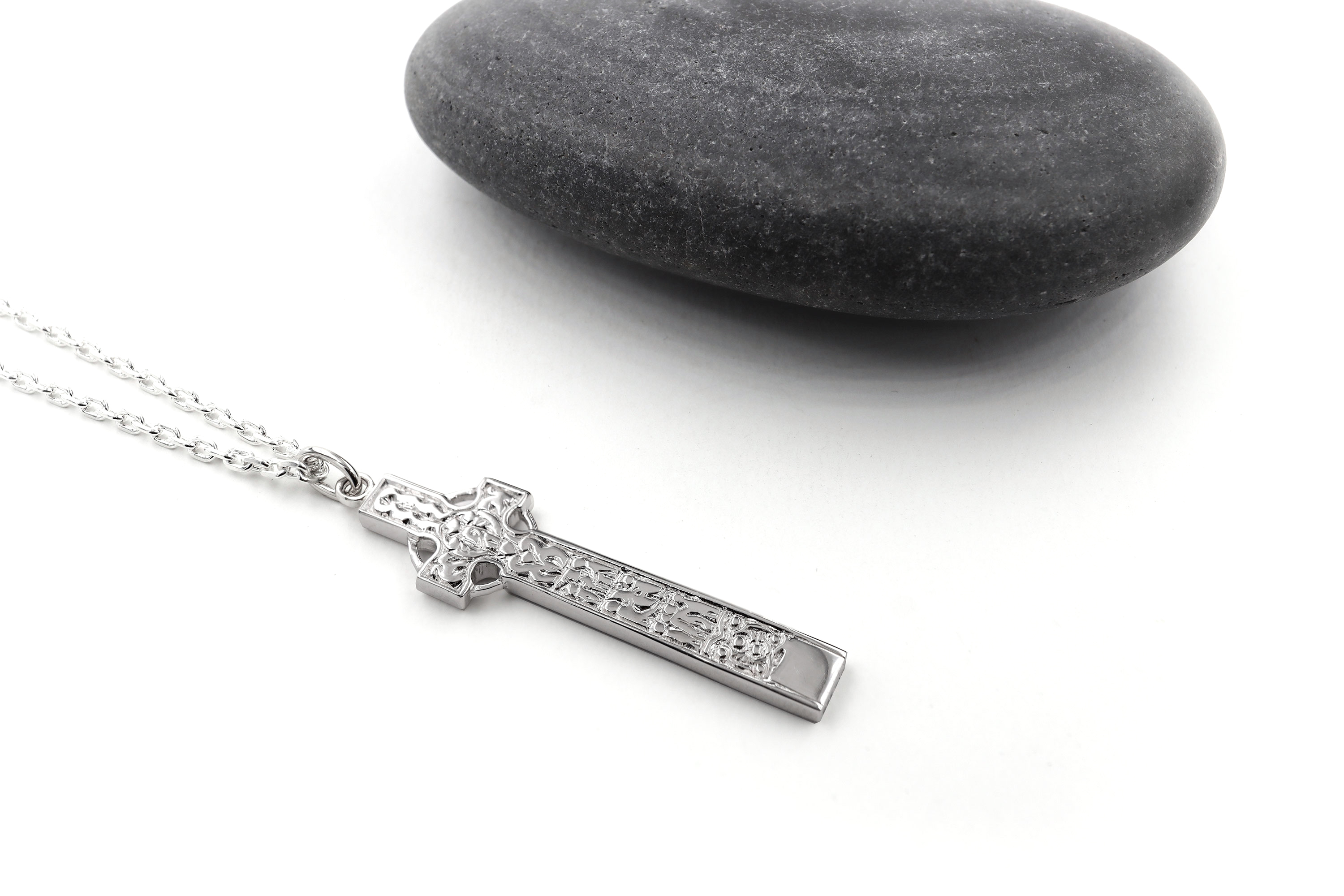 Genuine Sterling Silver High Crosses Of Ireland & Celtic Cross Necklace