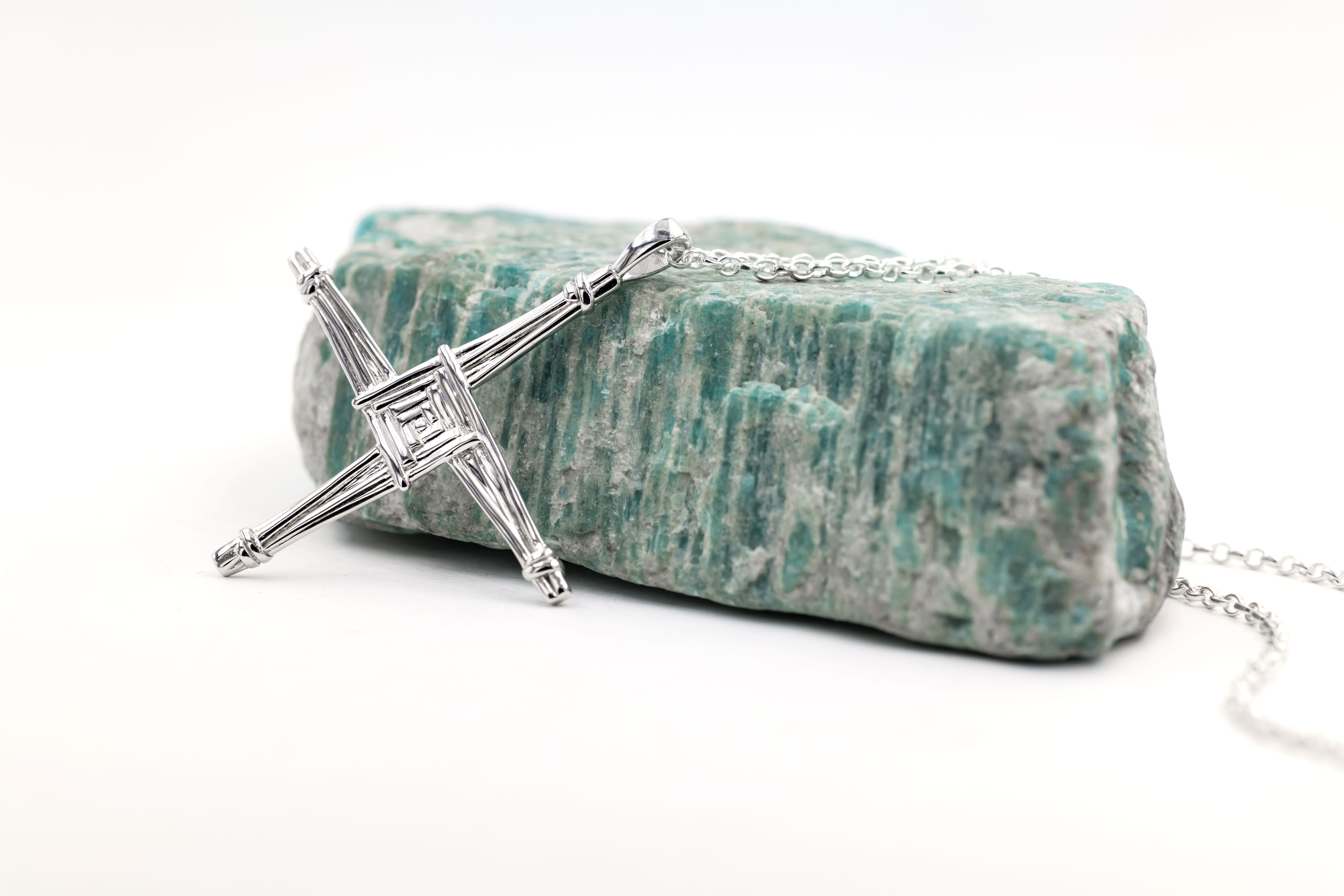 Gorgeous Sterling Silver St Brigids Cross Gift Set With a Polished Finish