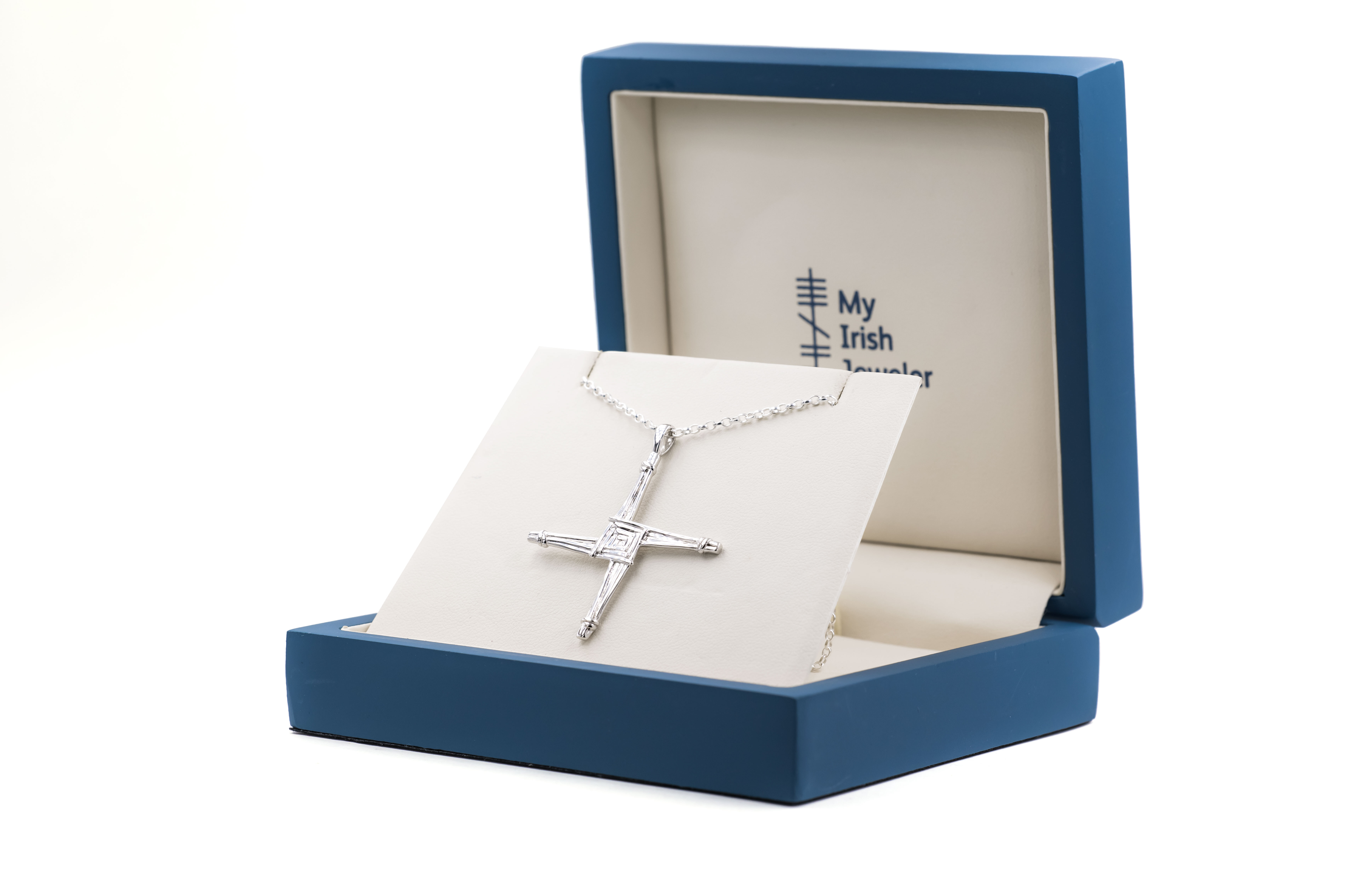 Polished St Brigids Cross Gift Set in Real Sterling Silver