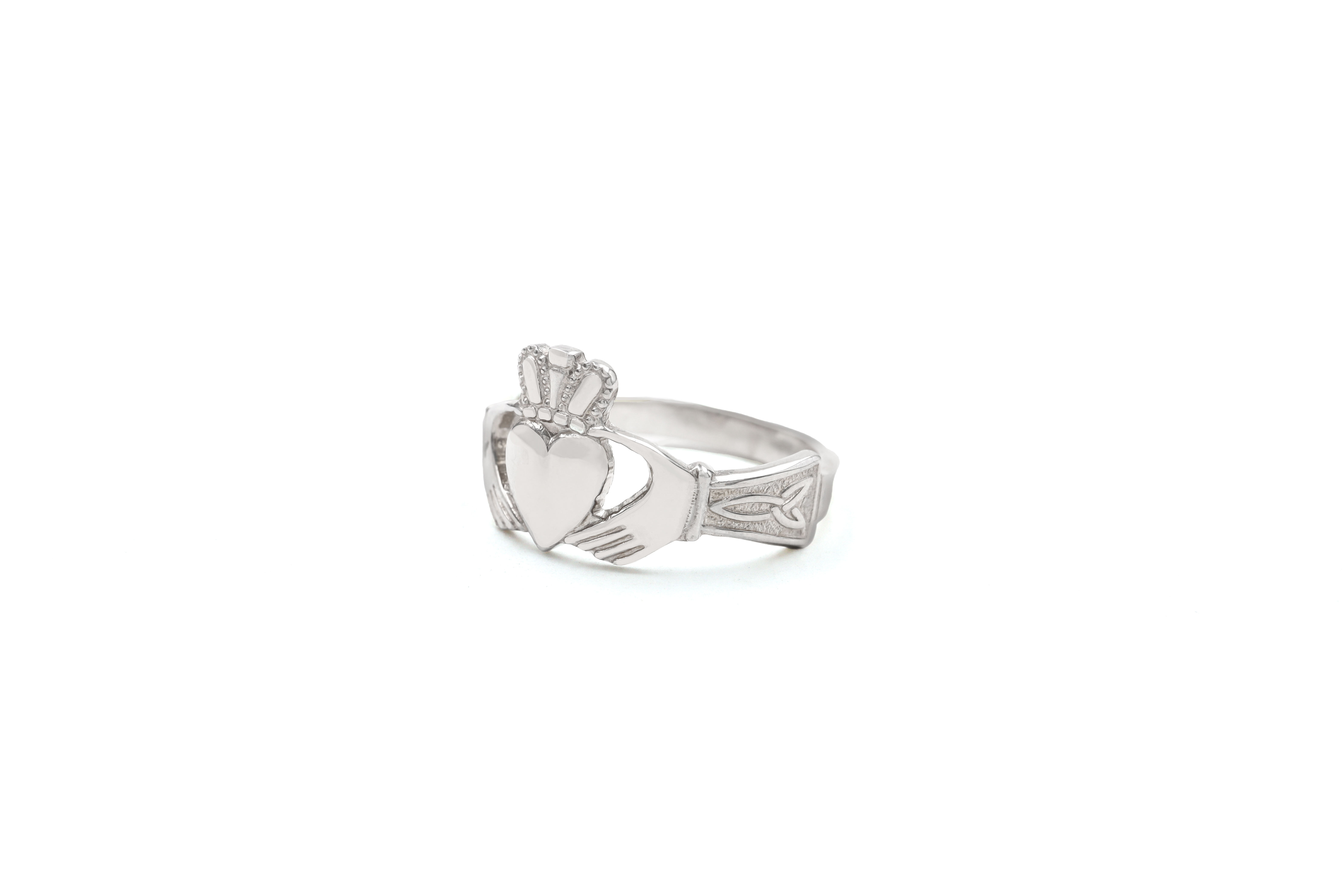 Irish Platinum 950 Claddagh Ring For Men