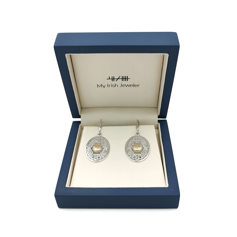 Attractive Sterling Silver Celtic Warrior Earrings For Women. In Luxury Packaging.