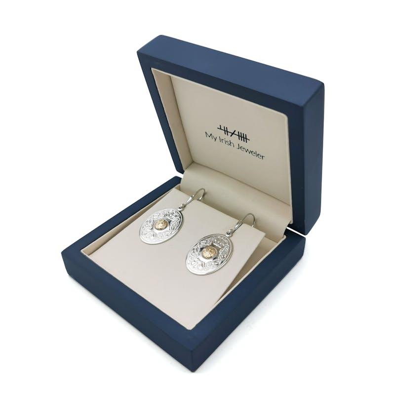 Womens Sterling Silver Celtic Warrior Earrings. In Luxury Packaging.