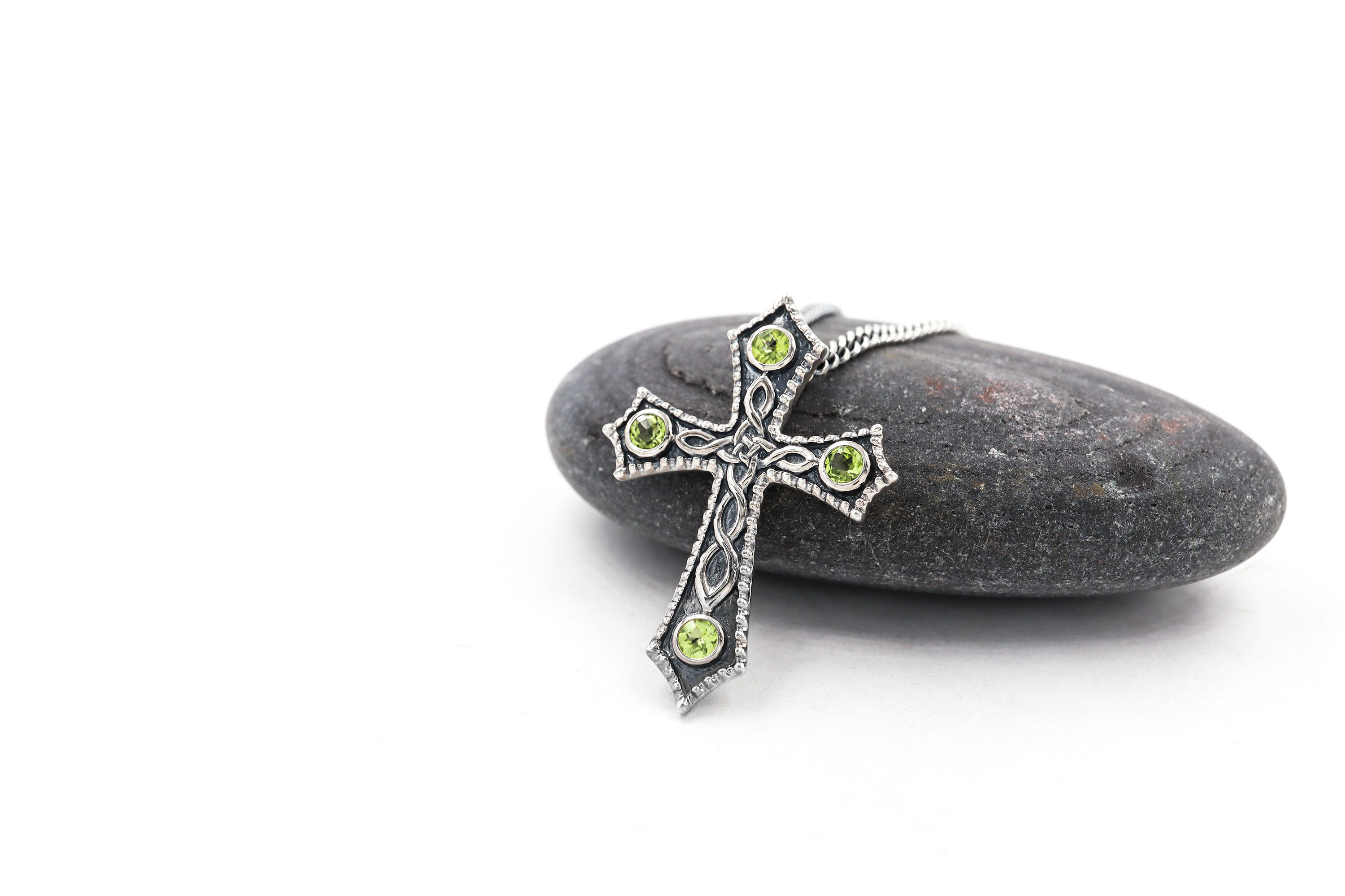 Irish Sterling Silver Celtic Cross & Celtic Knot Necklace