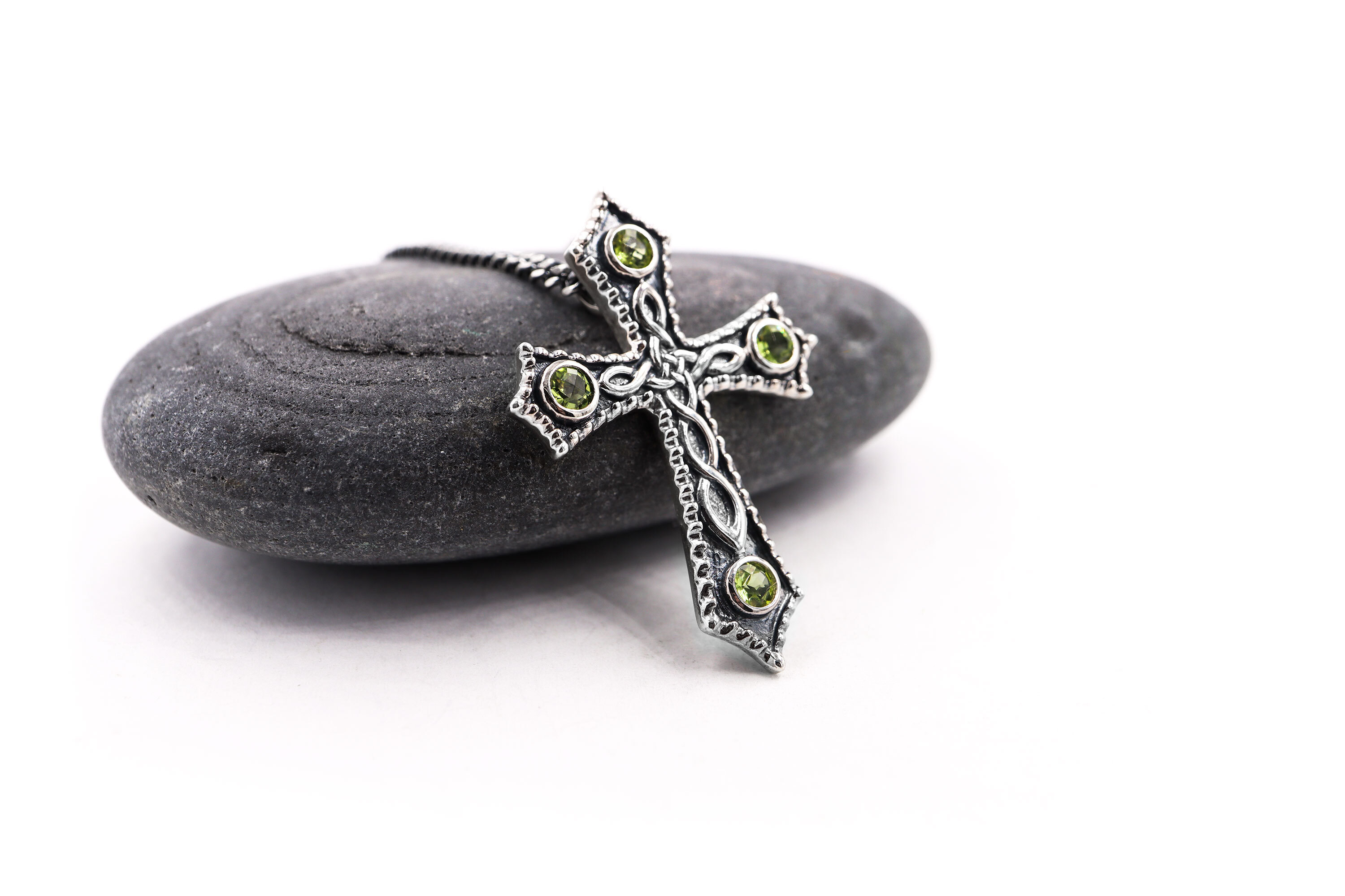 Celtic Cross Necklace in Sterling Silver