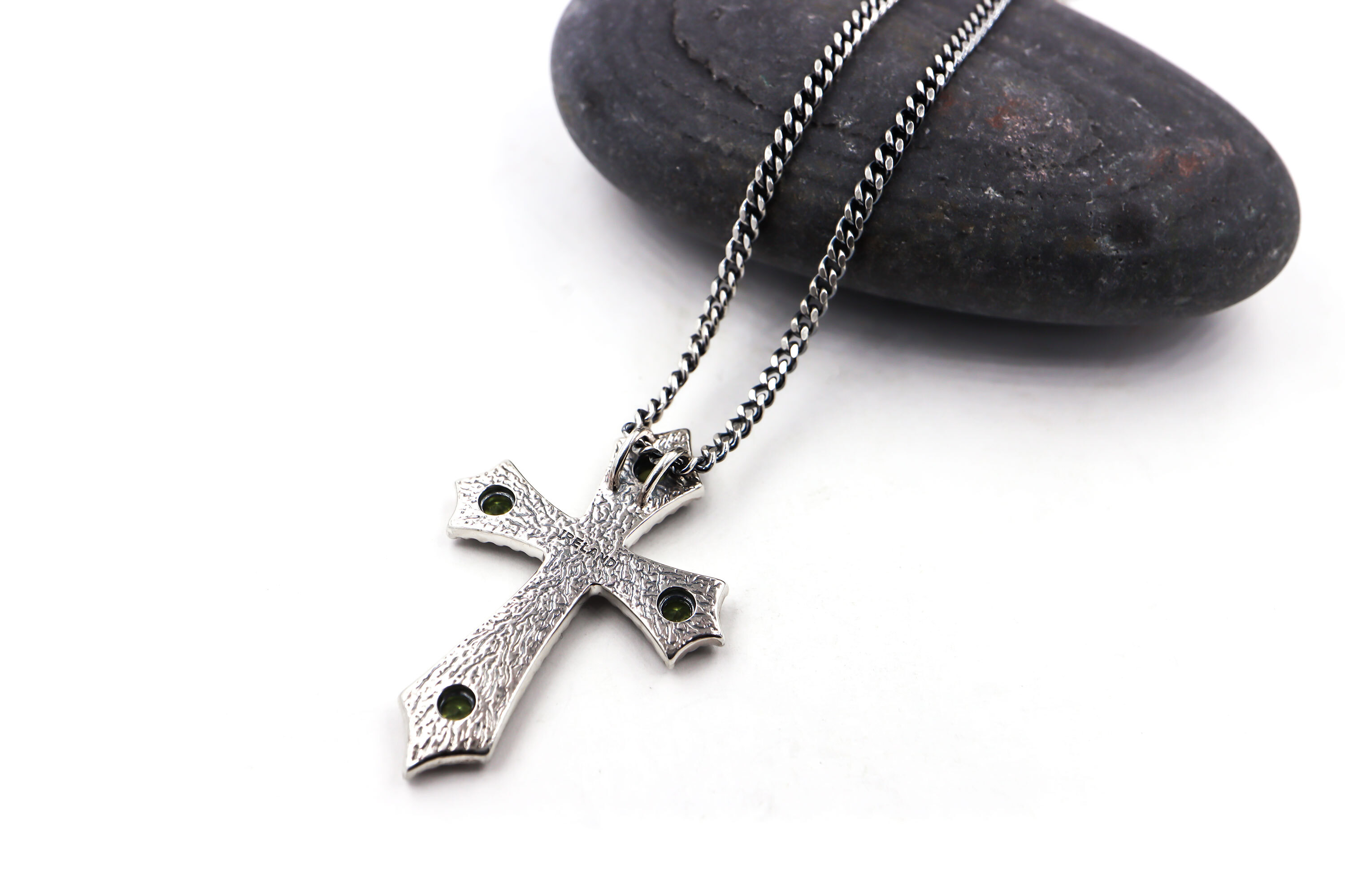 Striking Sterling Silver Celtic Cross Necklace