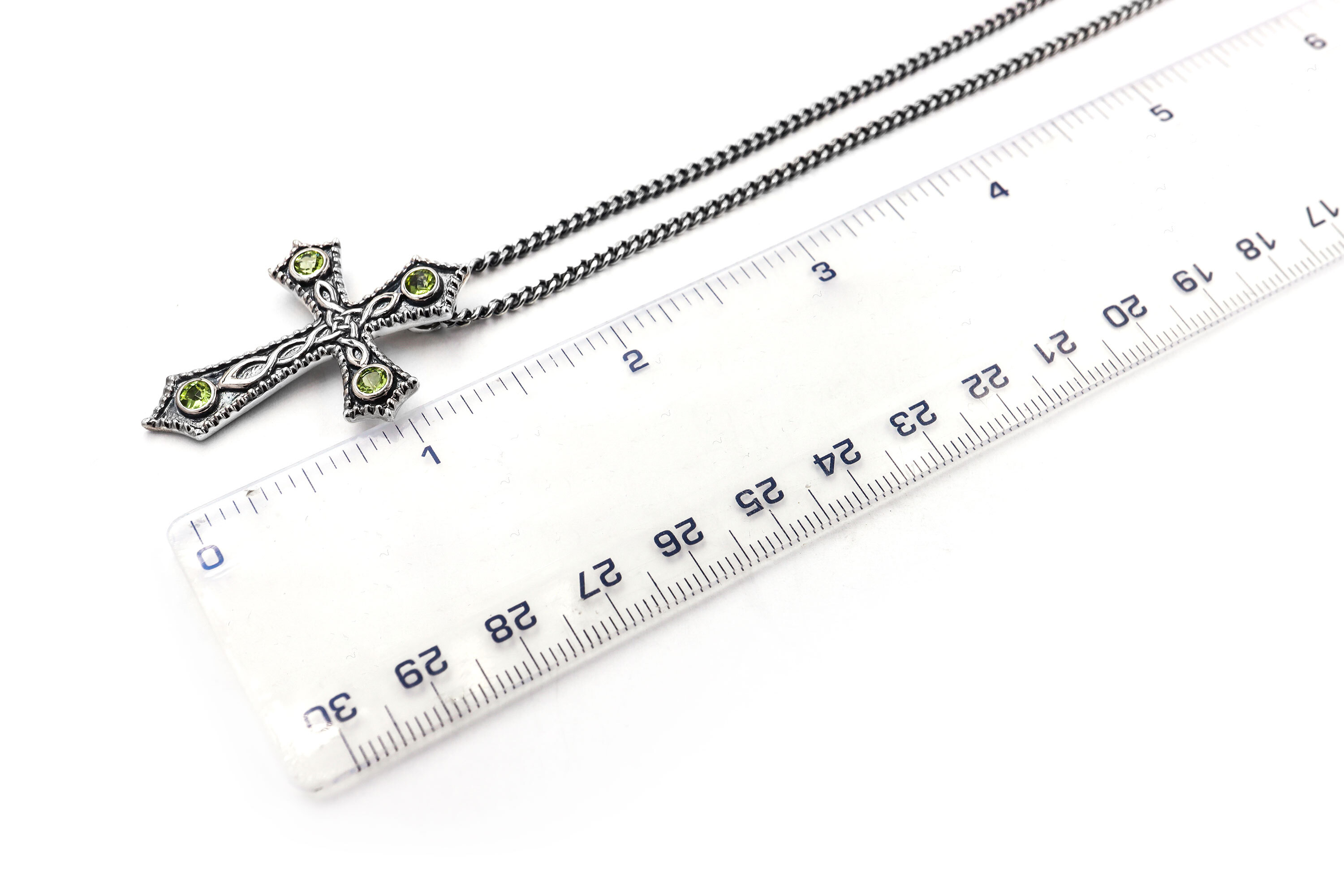 Genuine Sterling Silver Celtic Cross & Celtic Knot Necklace