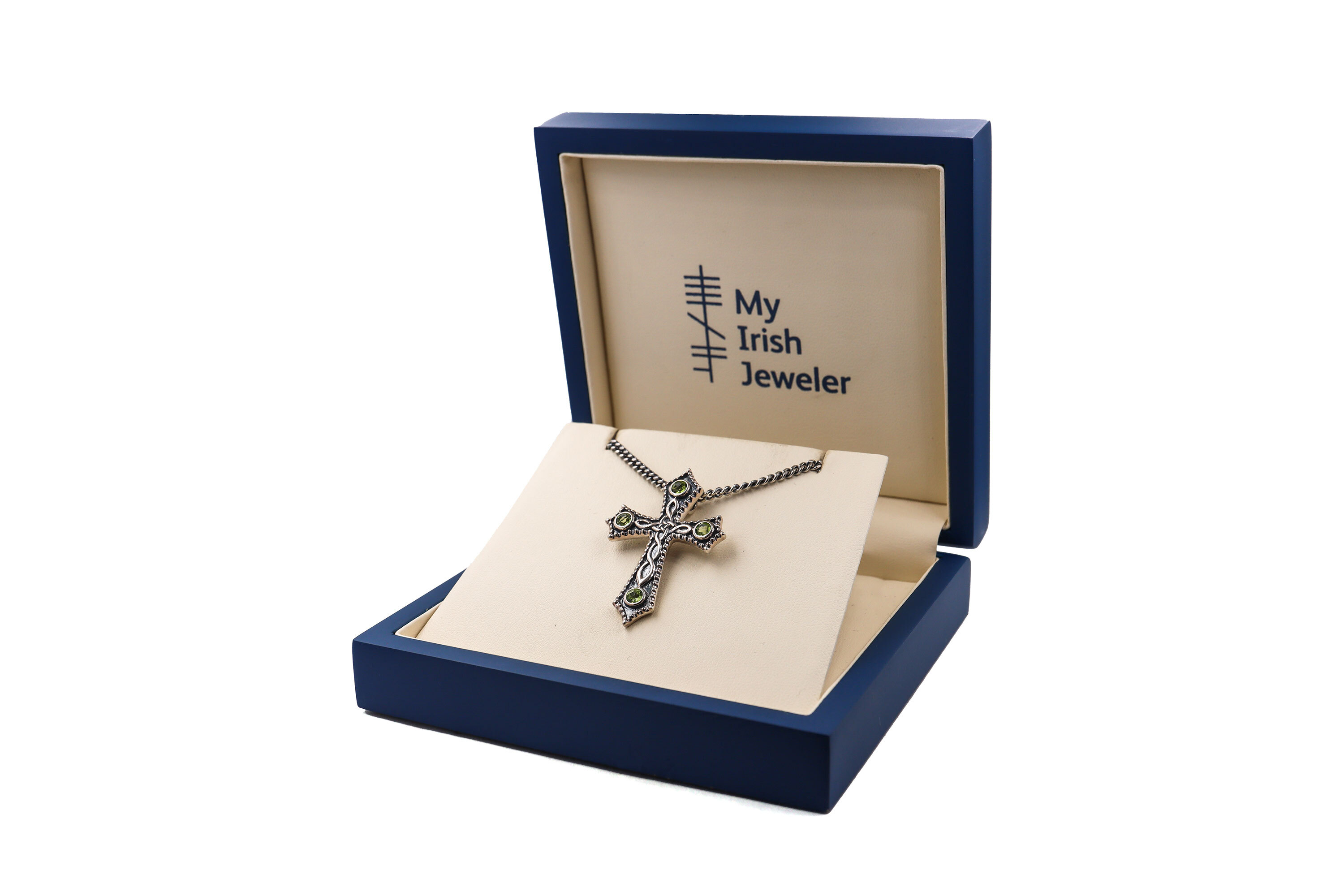 Genuine Sterling Silver Celtic Cross & Celtic Knot Necklace