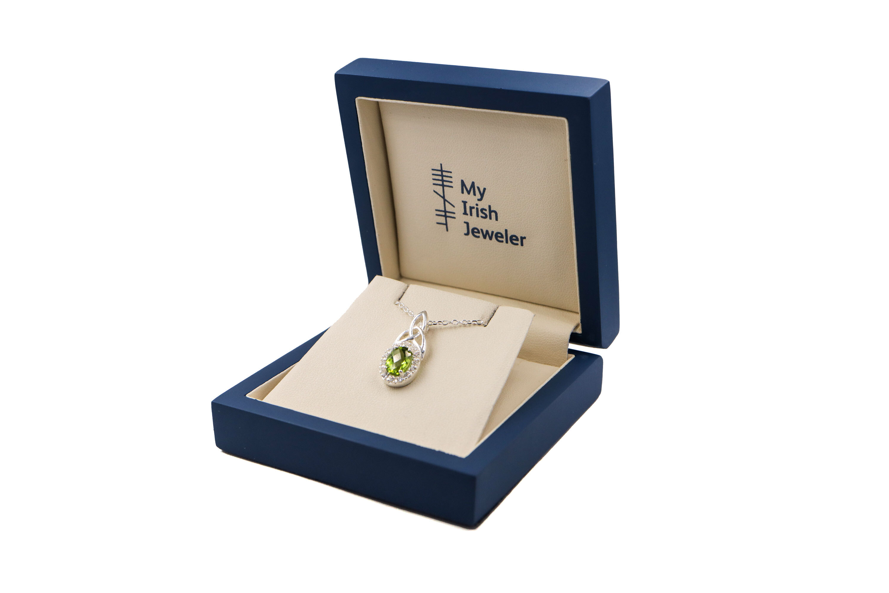 Real Sterling Silver Trinity Knot Necklace For Women