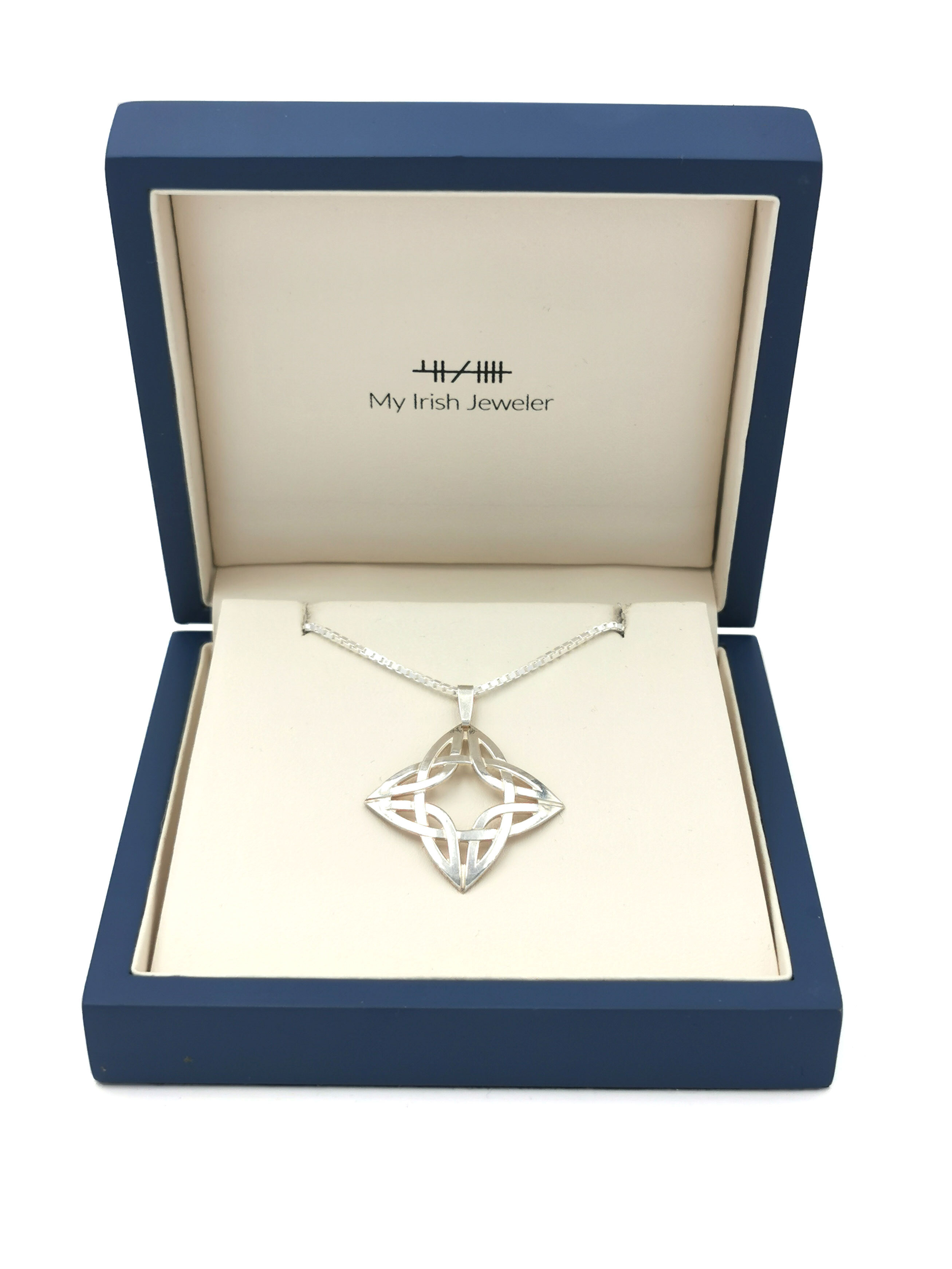 Small Attractive Sterling Silver Celtic Knot Necklace For Women. In Luxury Packaging.
