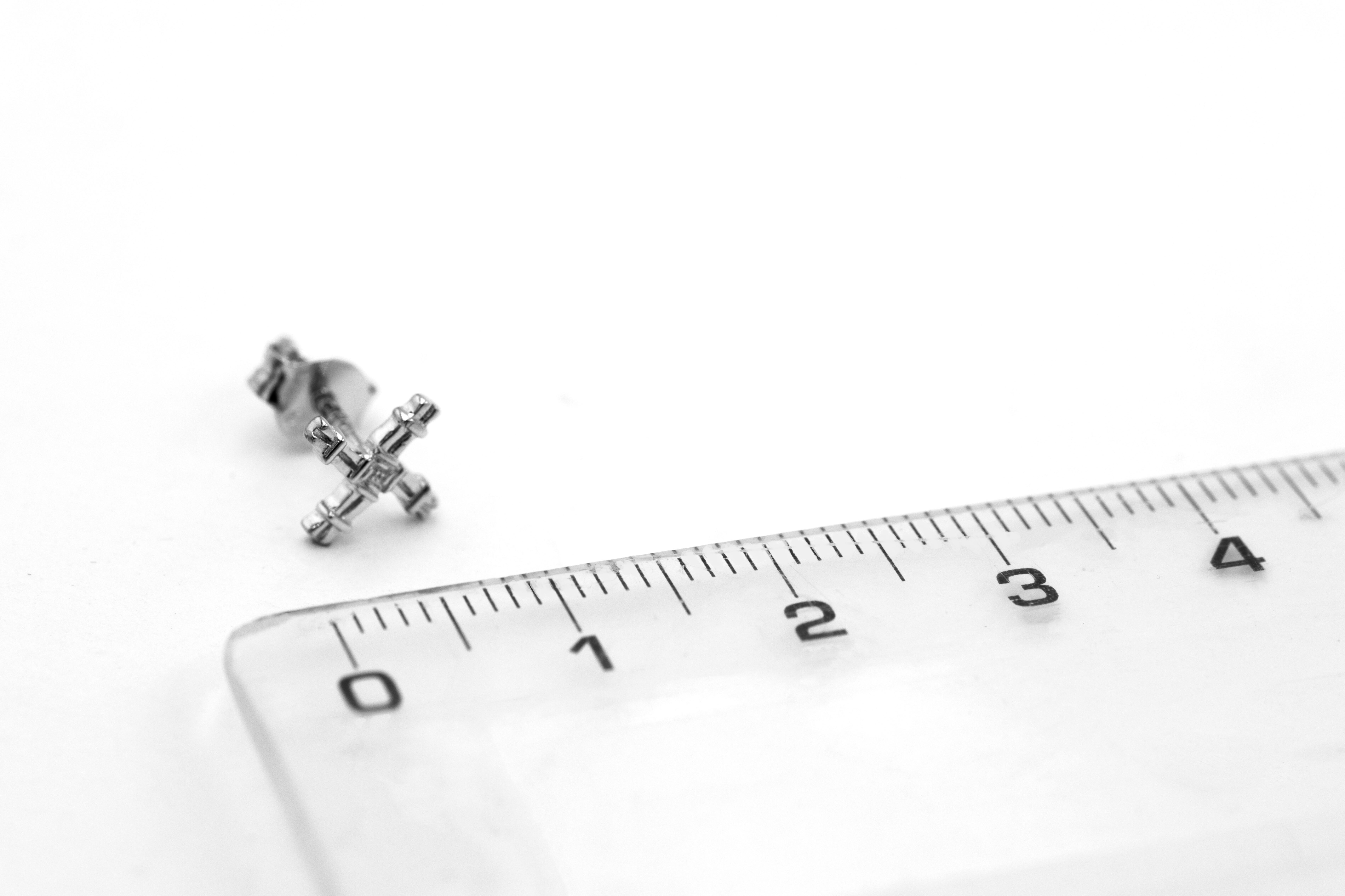 Womens Petite Polished Sterling Silver St Brigids Cross Earrings