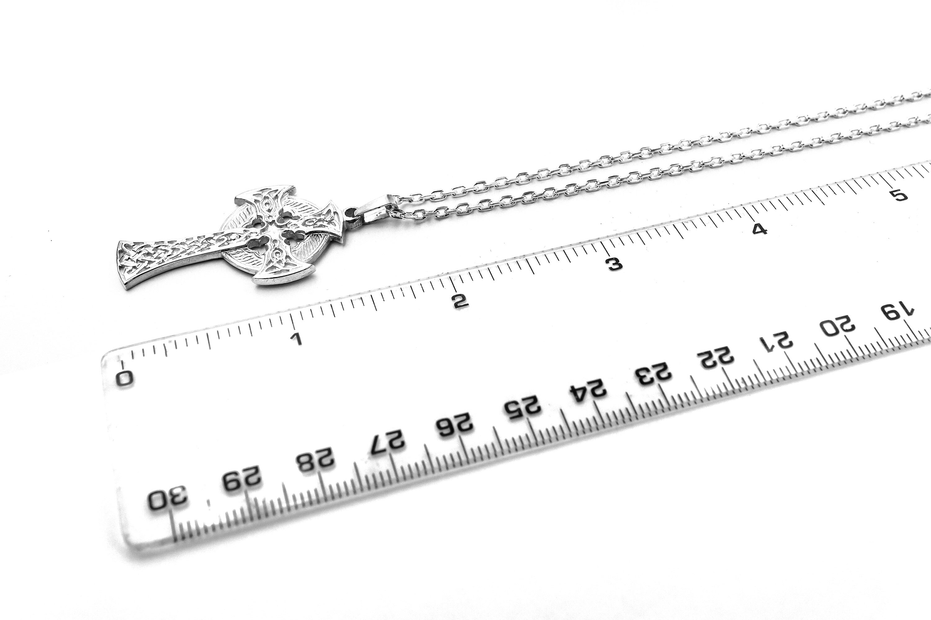 Attractive Sterling Silver Celtic Cross Necklace