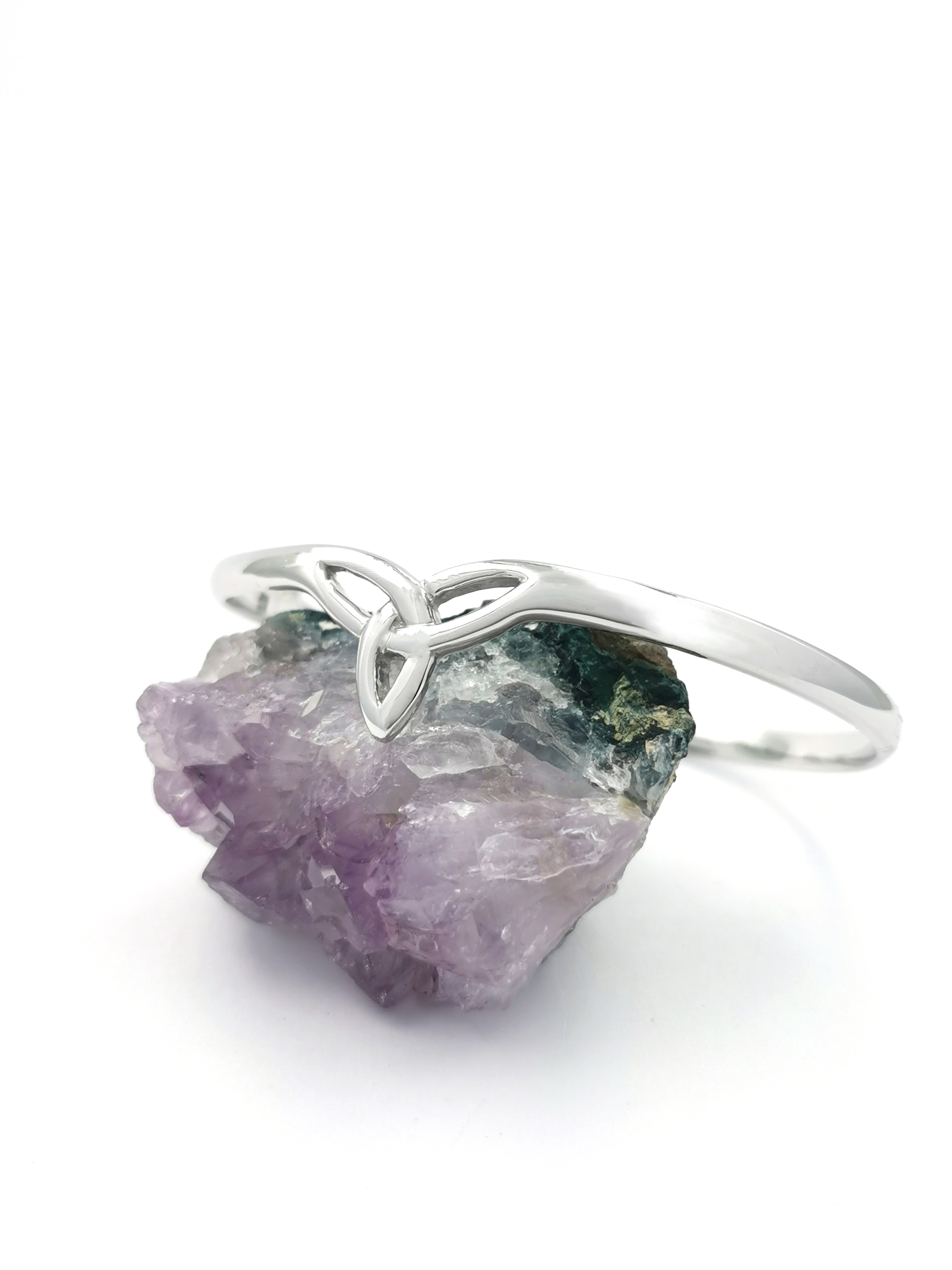 Silver Trinity Knot Bangle, From Ireland | My Irish Jeweler