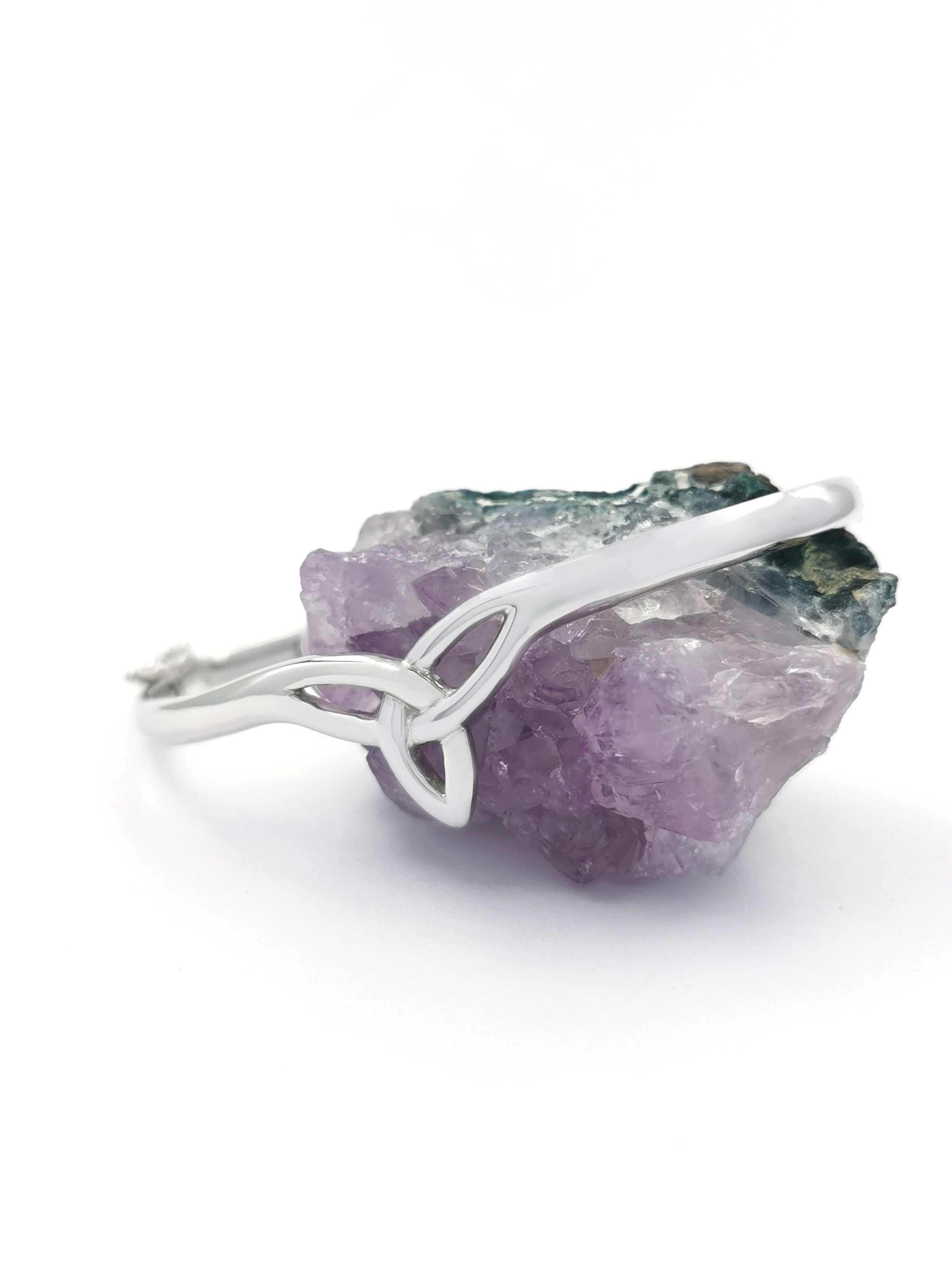 Womens Genuine Sterling Silver Trinity Knot Bracelet