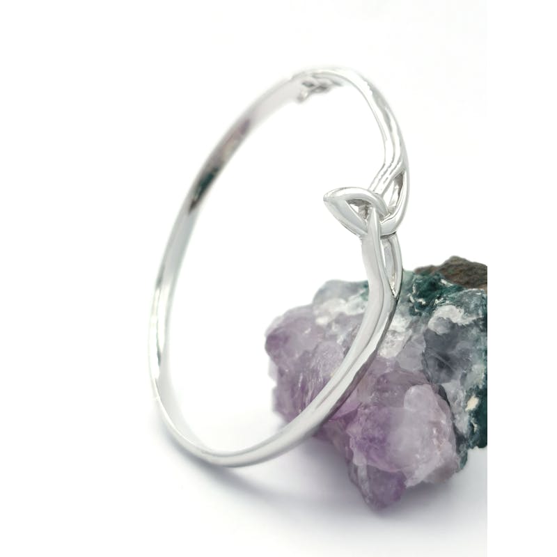 Womens Irish Sterling Silver Trinity Knot & Celtic Knot Bracelet