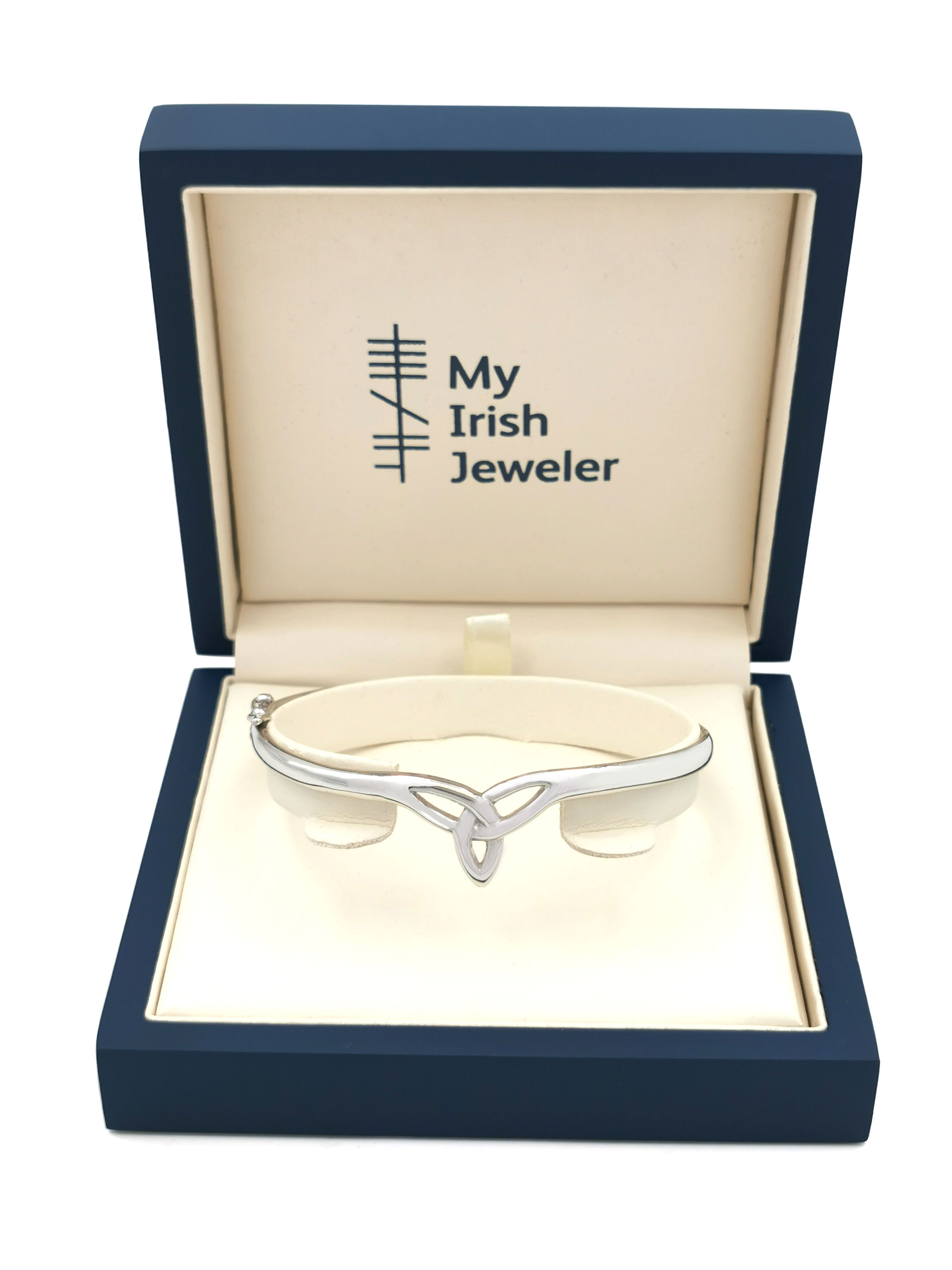 Silver Trinity Knot Bangle, From Ireland My Irish Jeweler