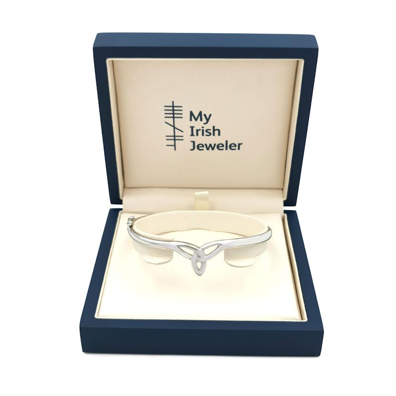 Real Sterling Silver Trinity Knot & Celtic Knot Bracelet For Women. In Luxury Packaging.
