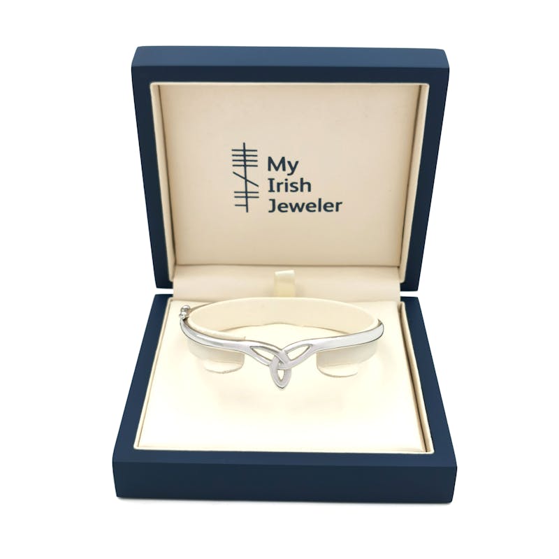 Silver Trinity Knot Bangle, From Ireland My Irish Jeweler