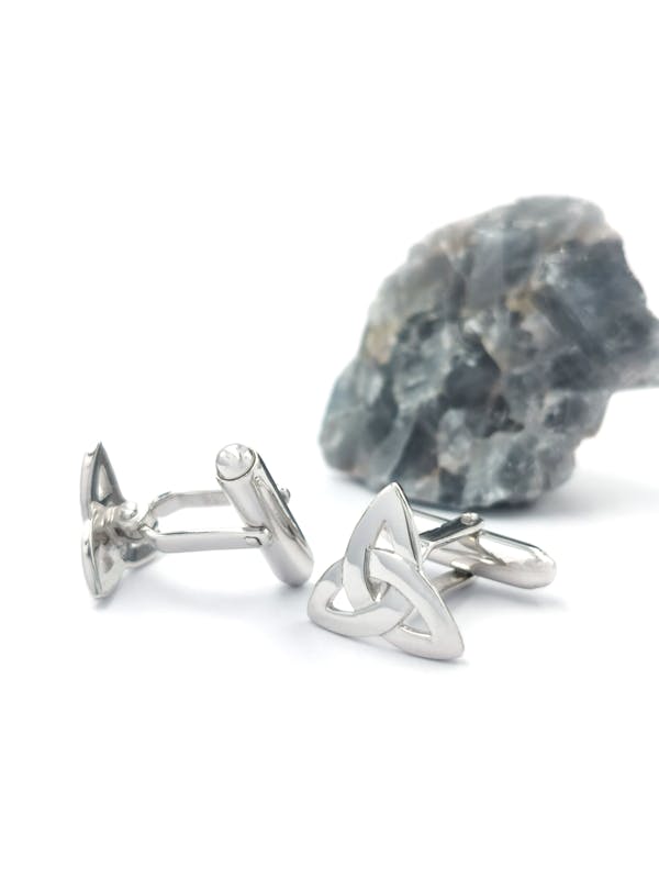 Gorgeous Sterling Silver Trinity Knot Gift Set For Men