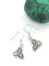 Irish Sterling Silver Connemara Marble & Trinity Knot Gift Set For Women. Pictured Flat. - Gallery