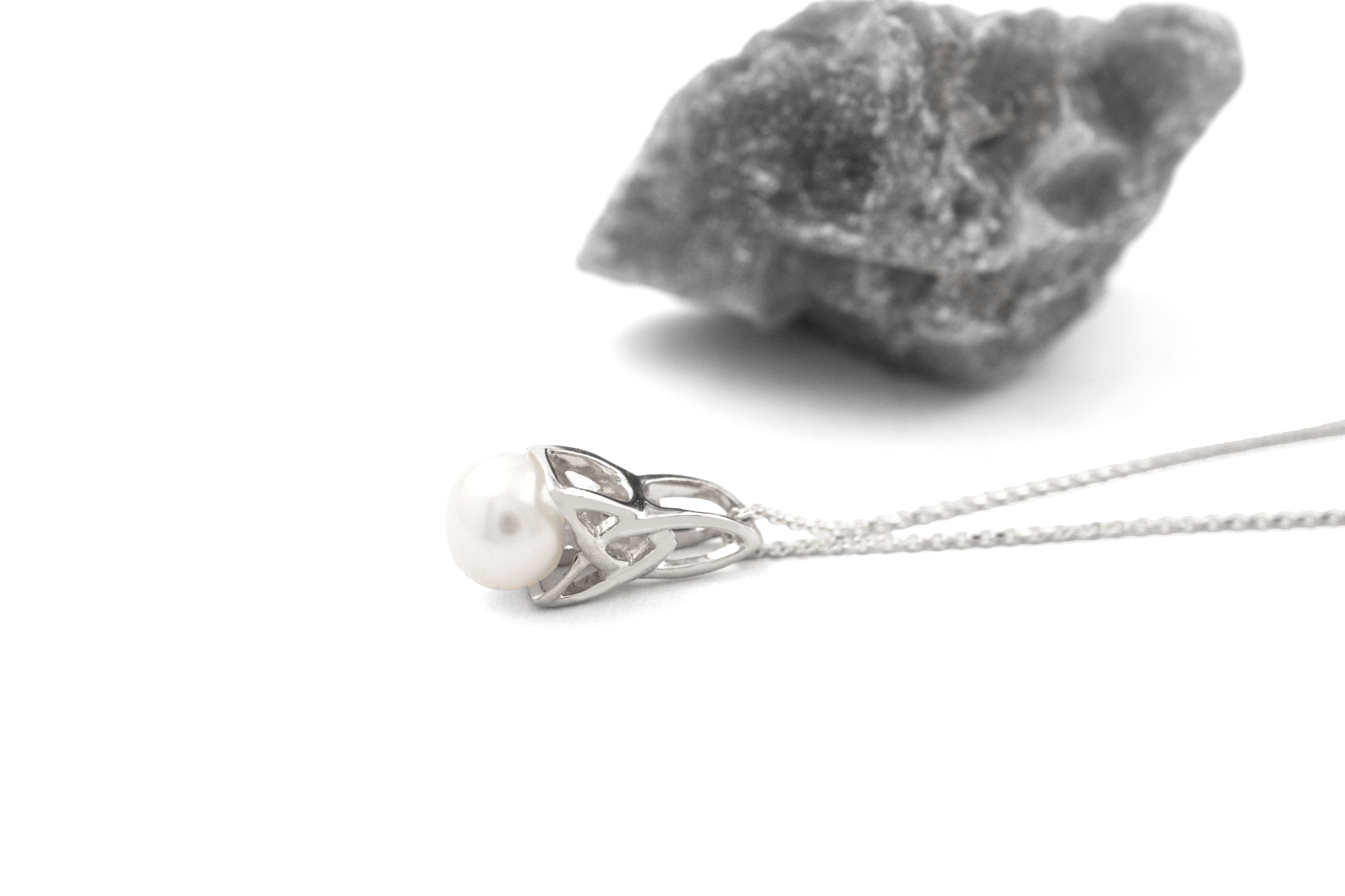 Authentic Sterling Silver Trinity Knot Necklace For Women