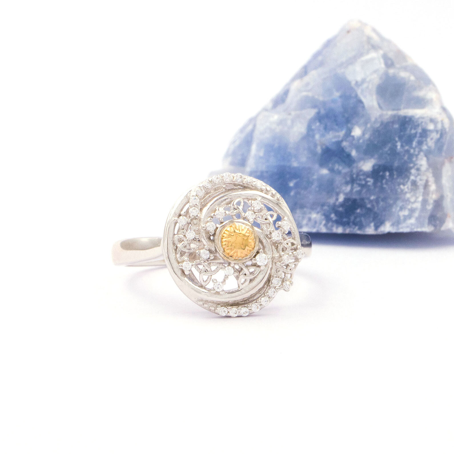 Silver Trinity Knot Warrior Ring