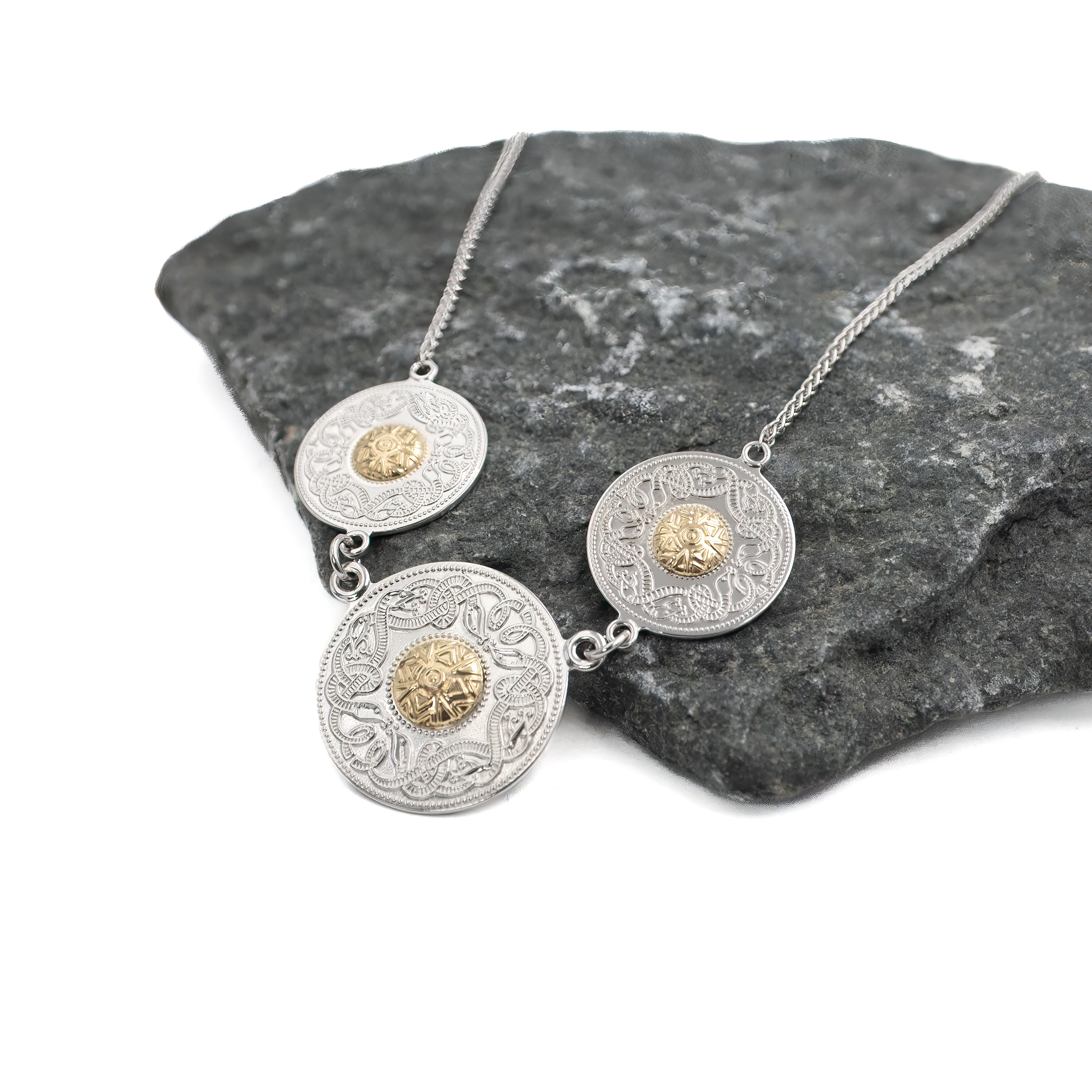 Silver with 18K Gold Bead