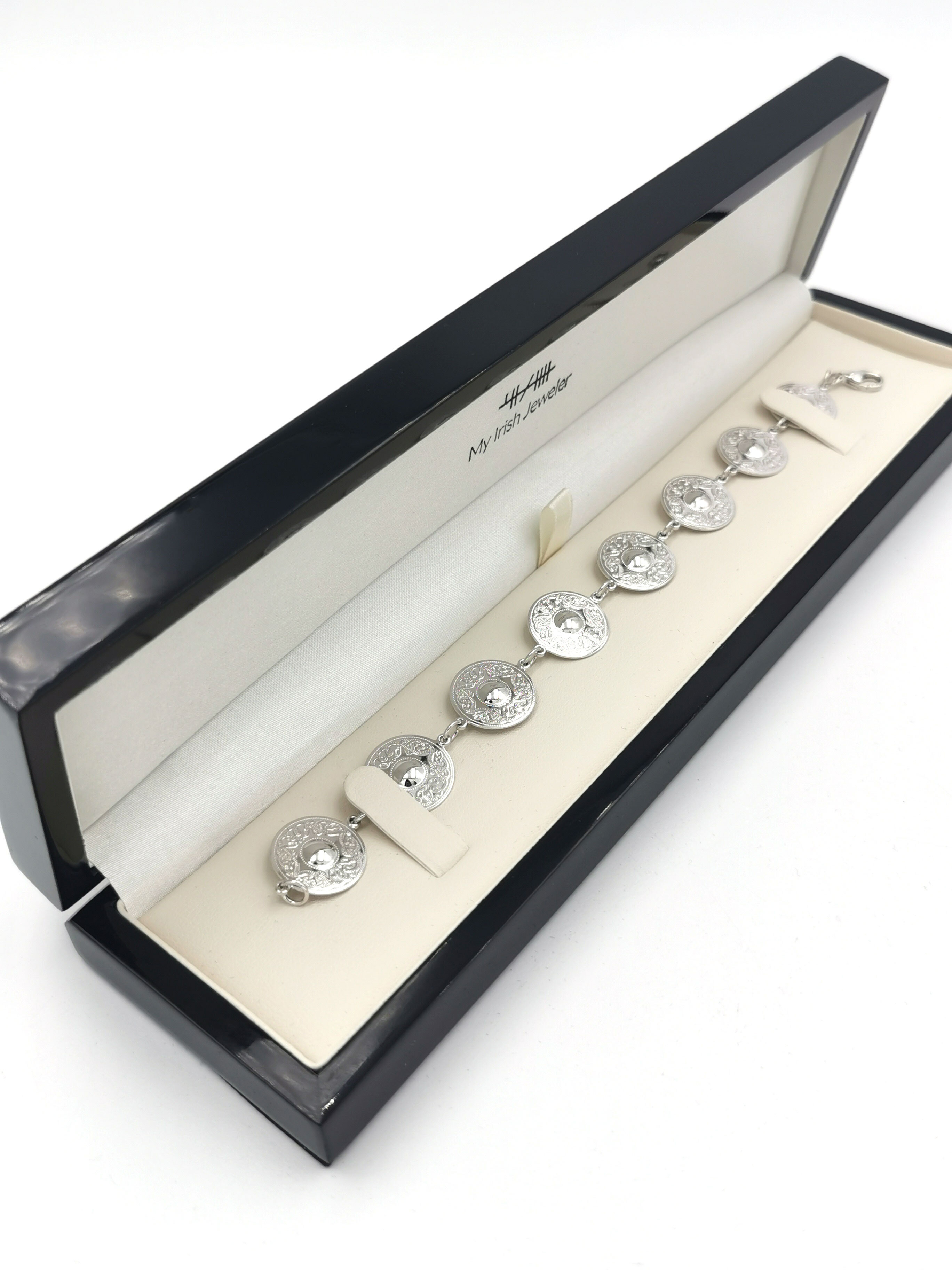 Womens Large Celtic Warrior Bracelet in Real Sterling Silver. In Luxury Packaging.