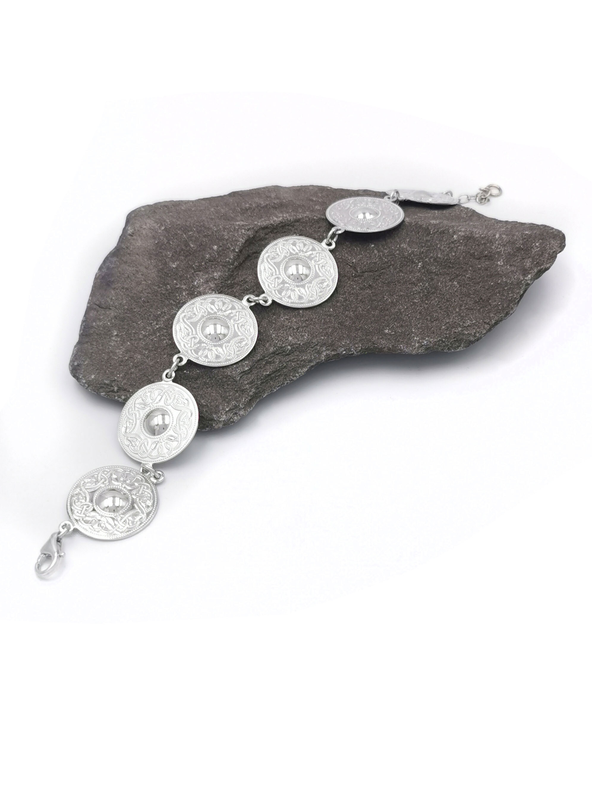 Womens Small Sterling Silver Celtic Warrior Bracelet