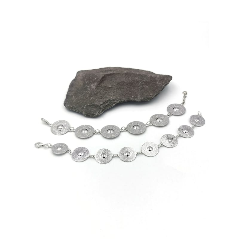 Authentic Sterling Silver Celtic Warrior & Celtic Knot Bracelet For Women