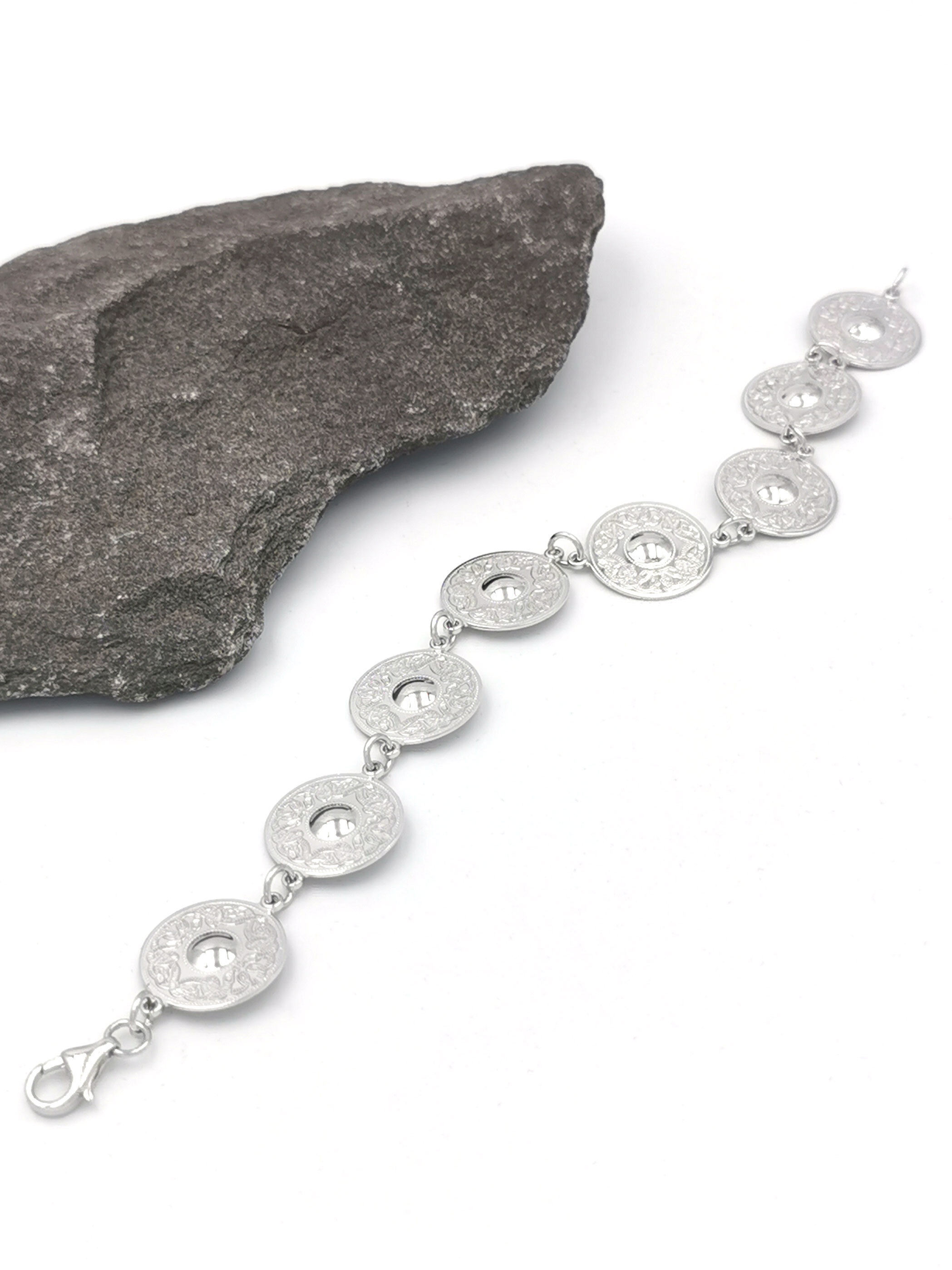 Large Real Sterling Silver Celtic Warrior Bracelet For Women