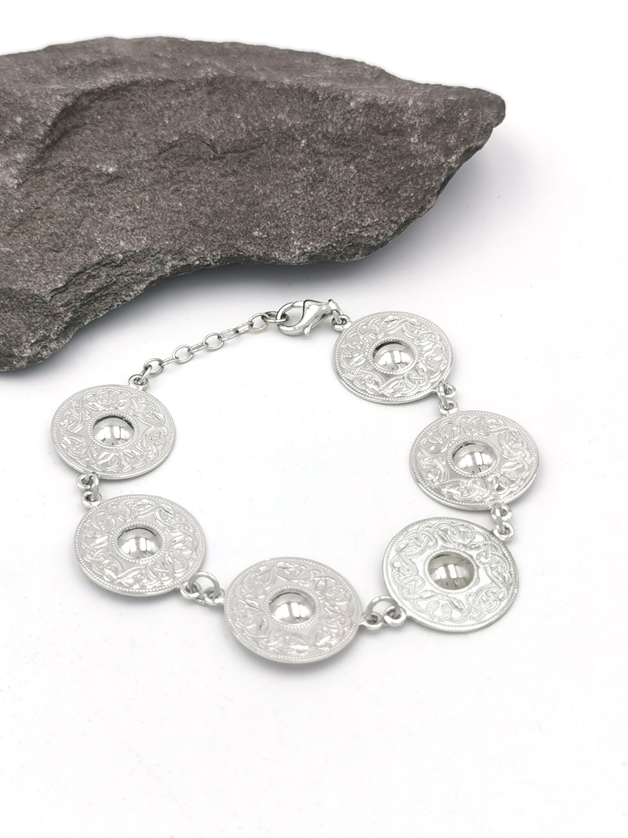 Small Attractive Sterling Silver Celtic Warrior Bracelet For Women