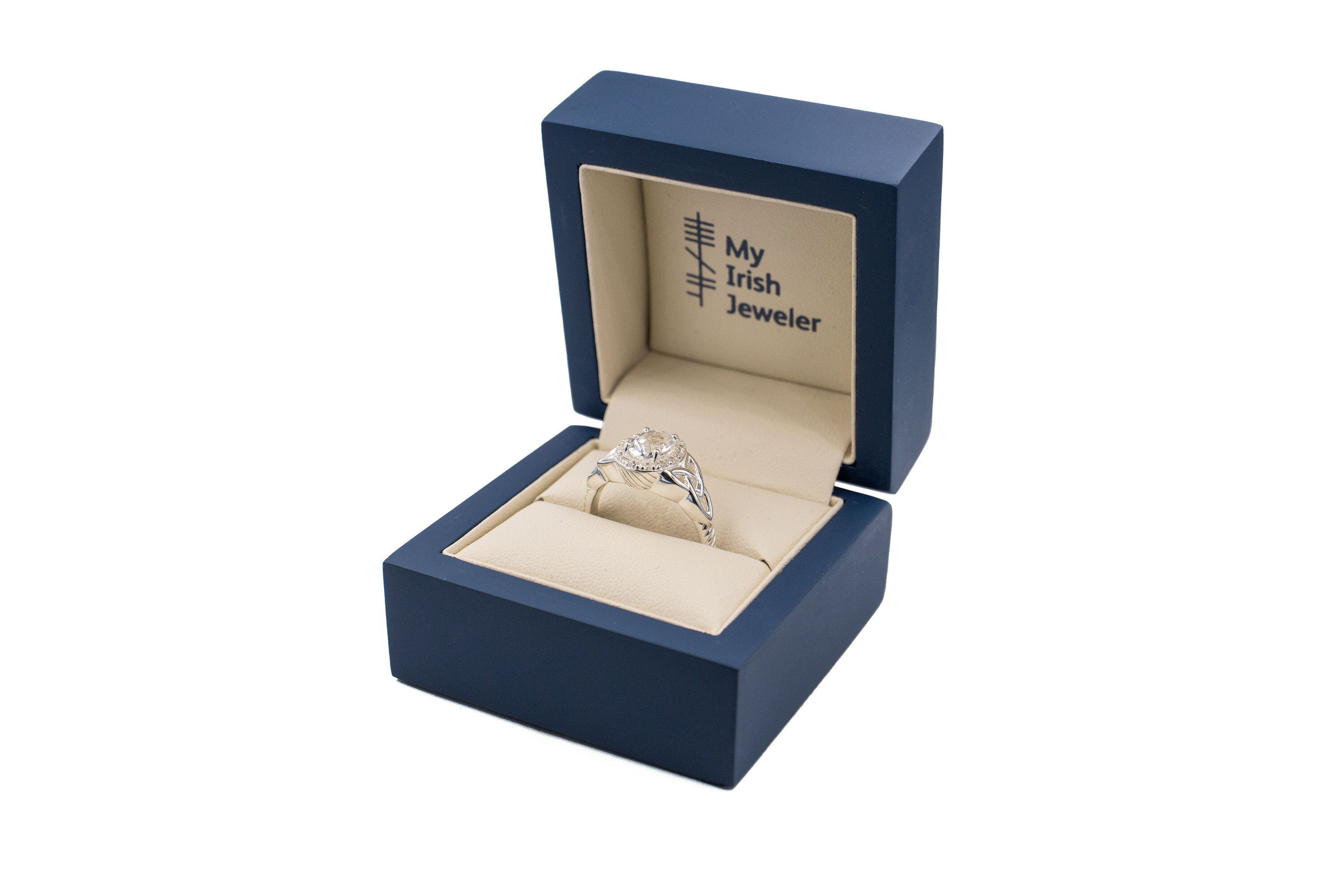 Womens Genuine Sterling Silver Trinity Knot 2.0mm Ring