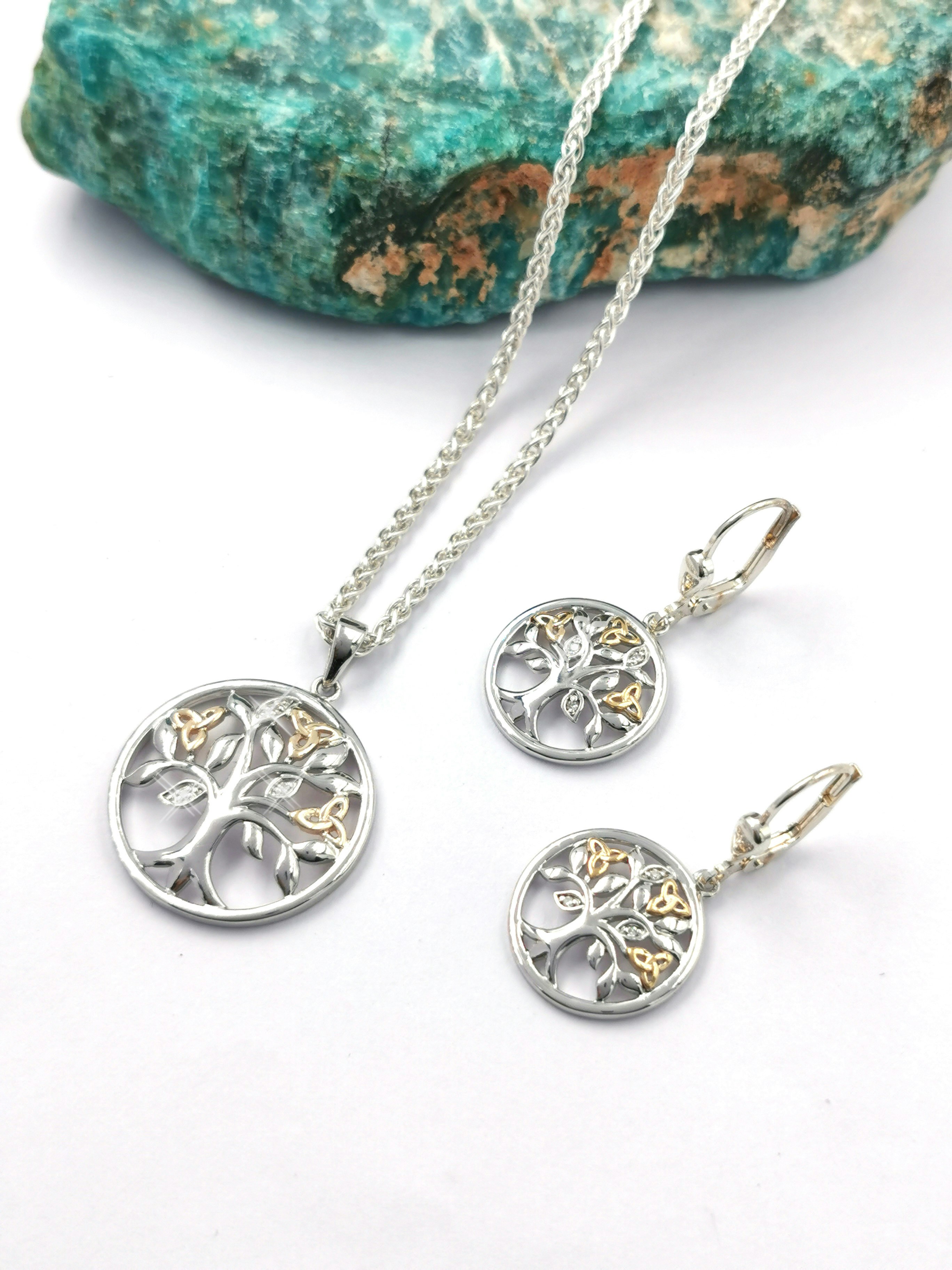 Tree of Life necklace and earrings set