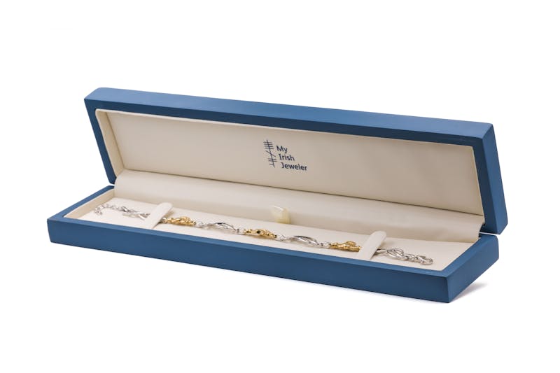 Womens Claddagh Gift Set in Sterling Silver & 10K Yellow Gold With a Polished Finish