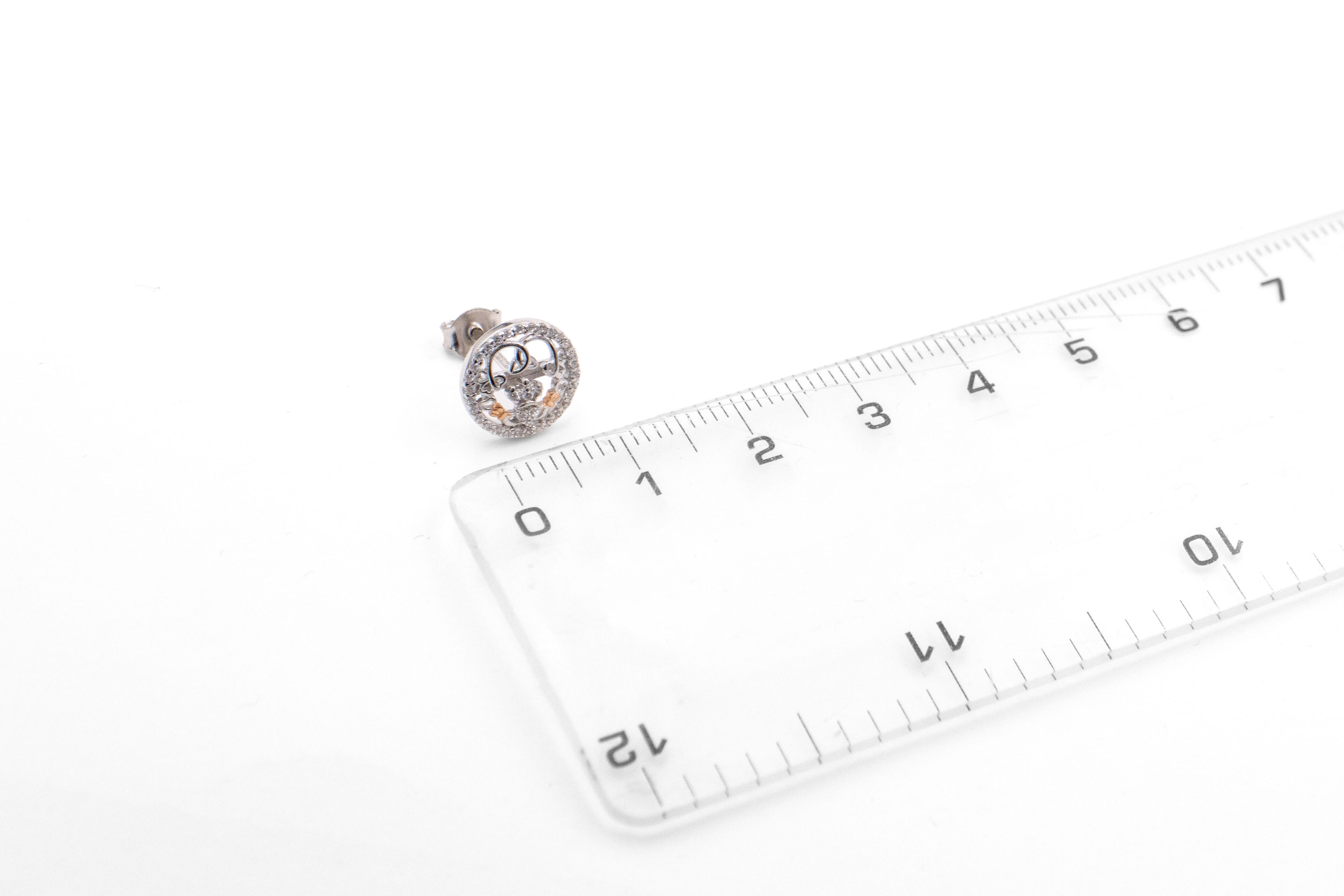 Irish Sterling Silver Claddagh Earrings For Women. Picture For Scale.