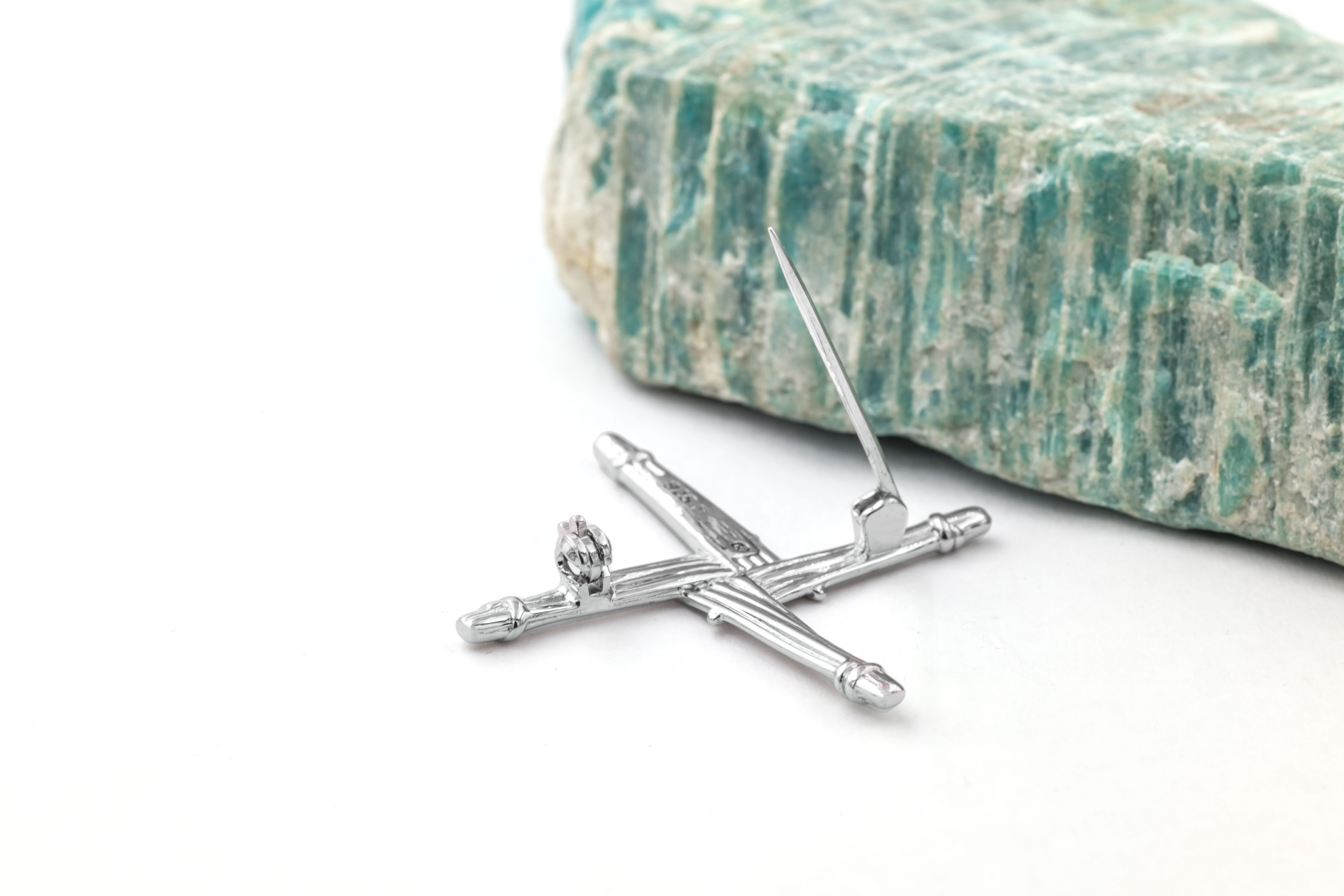 Authentic Sterling Silver St Brigids Cross Gift Set With a Polished Finish