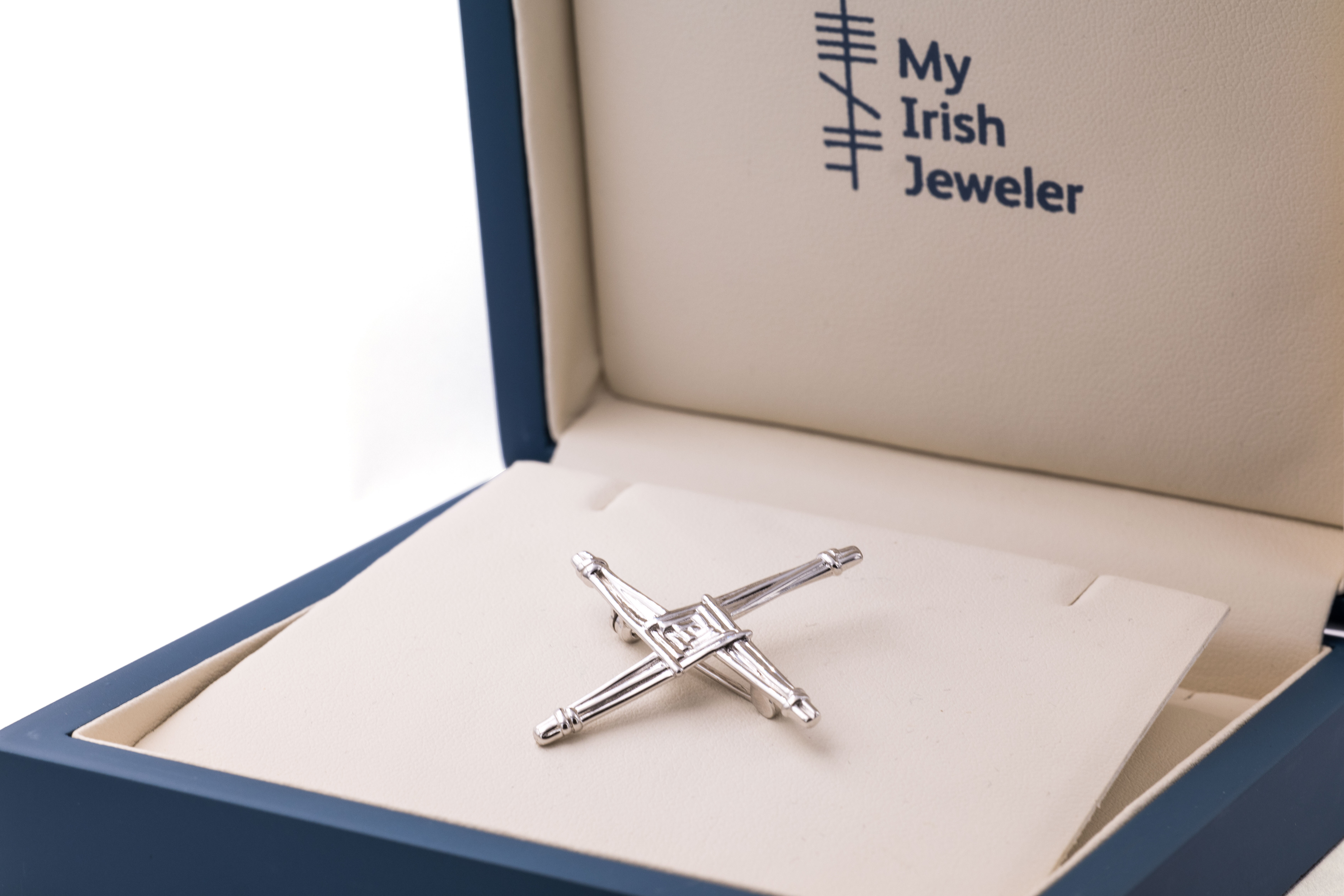 Genuine Sterling Silver St Brigids Cross Gift Set With a Polished Finish