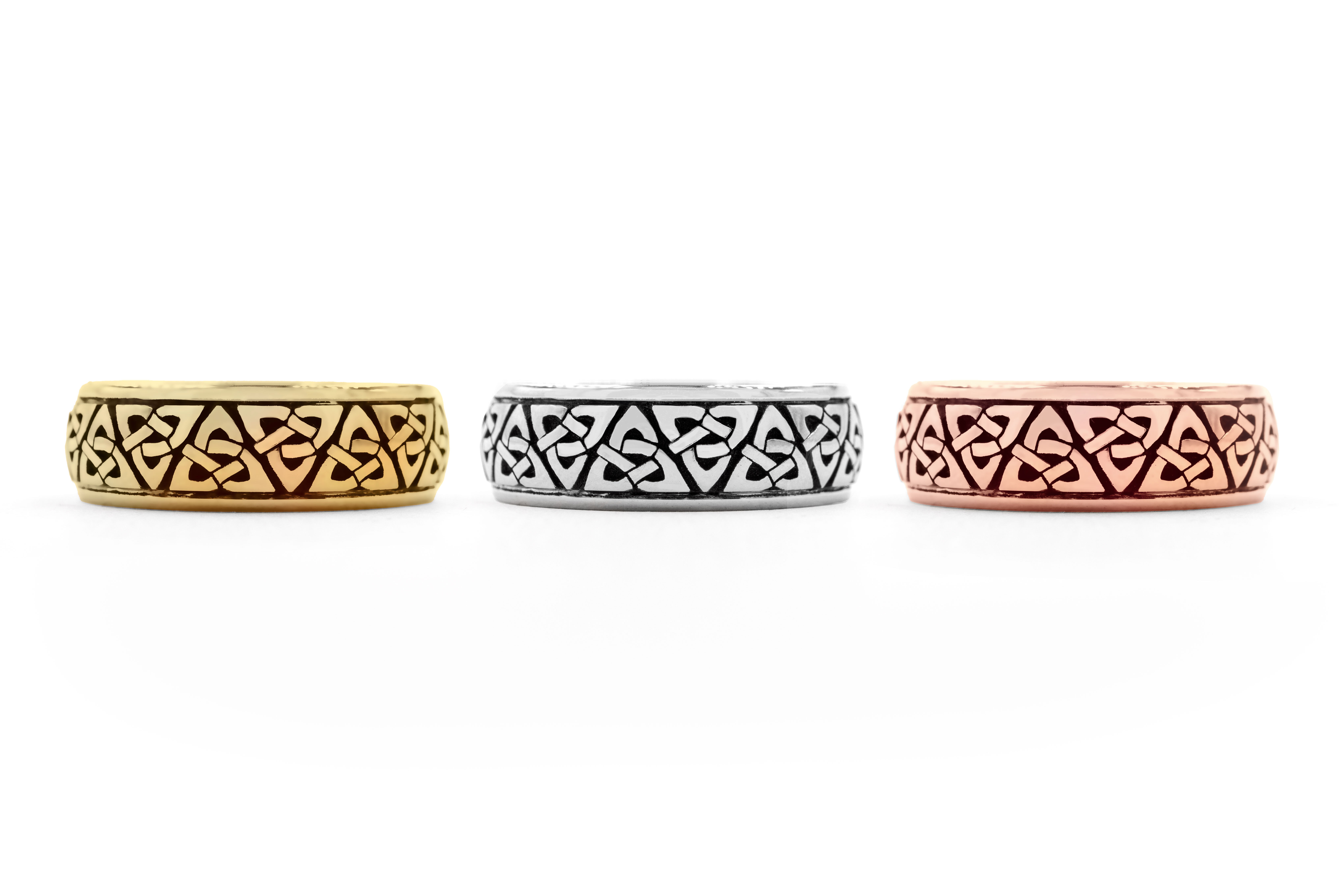 Trinity Knot Wedding Ring in Real Yellow Gold