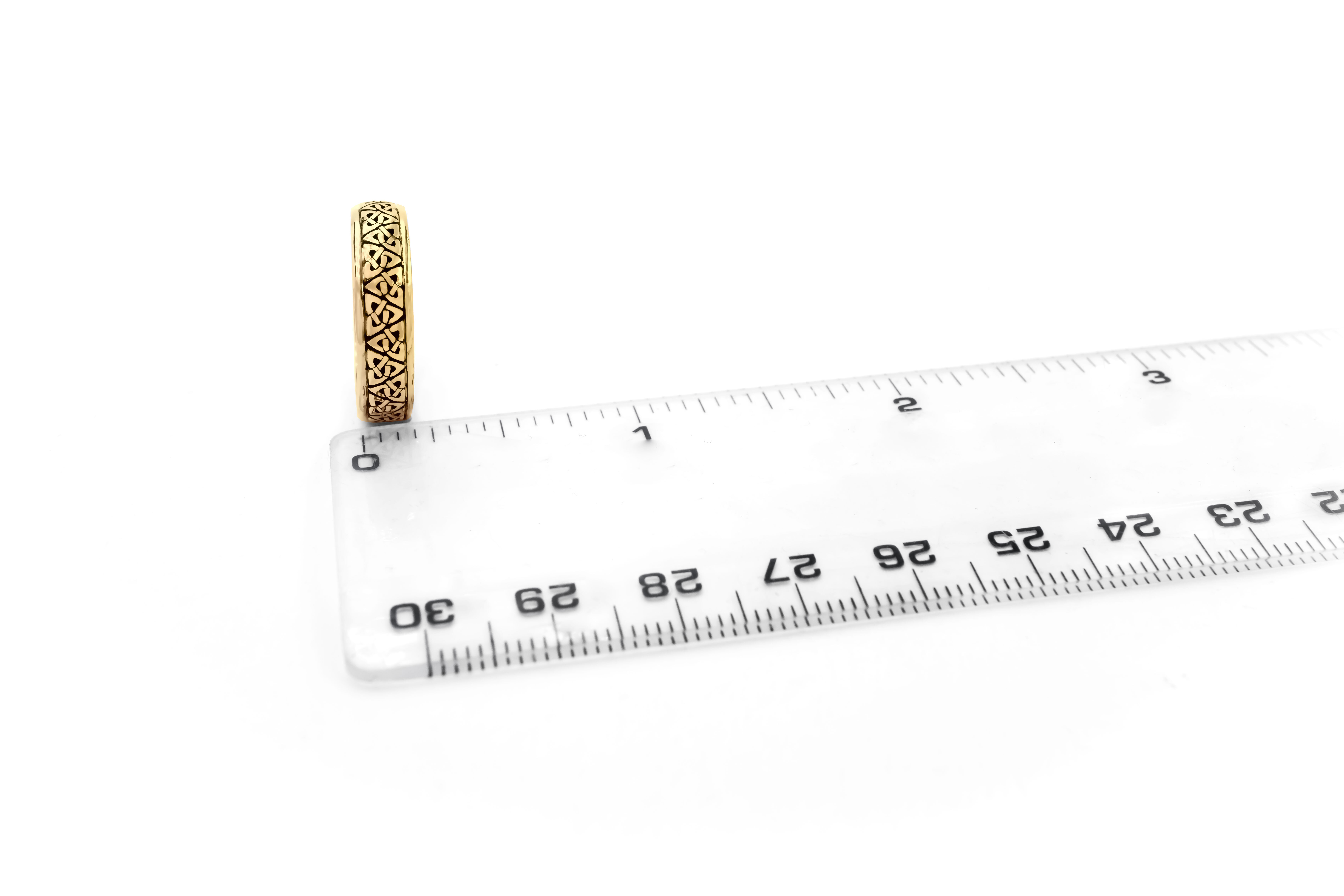 Trinity Knot Wedding Ring in Real 14K Yellow Gold