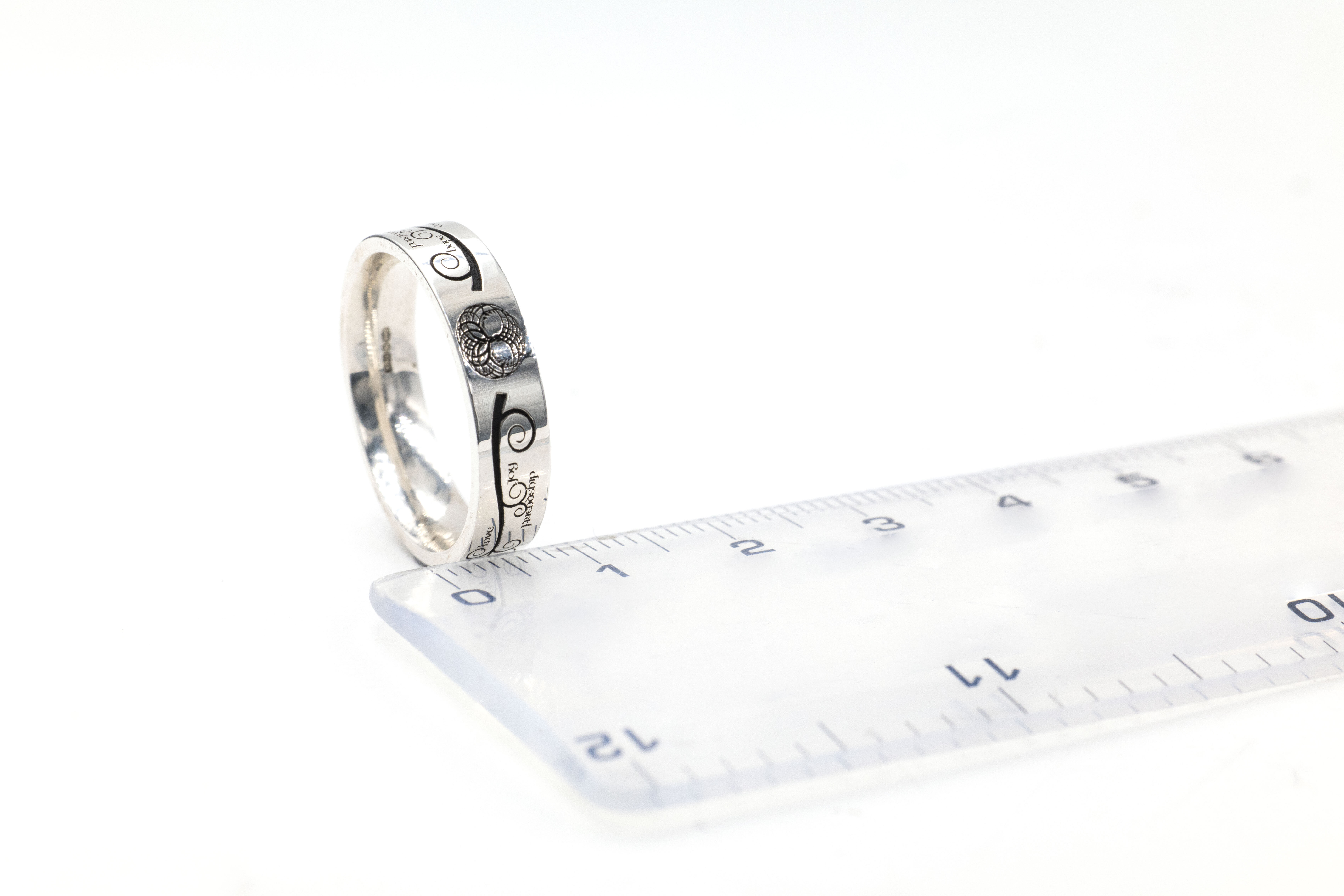 Sterling Silver Tree of Life Ring. Picture For Scale.