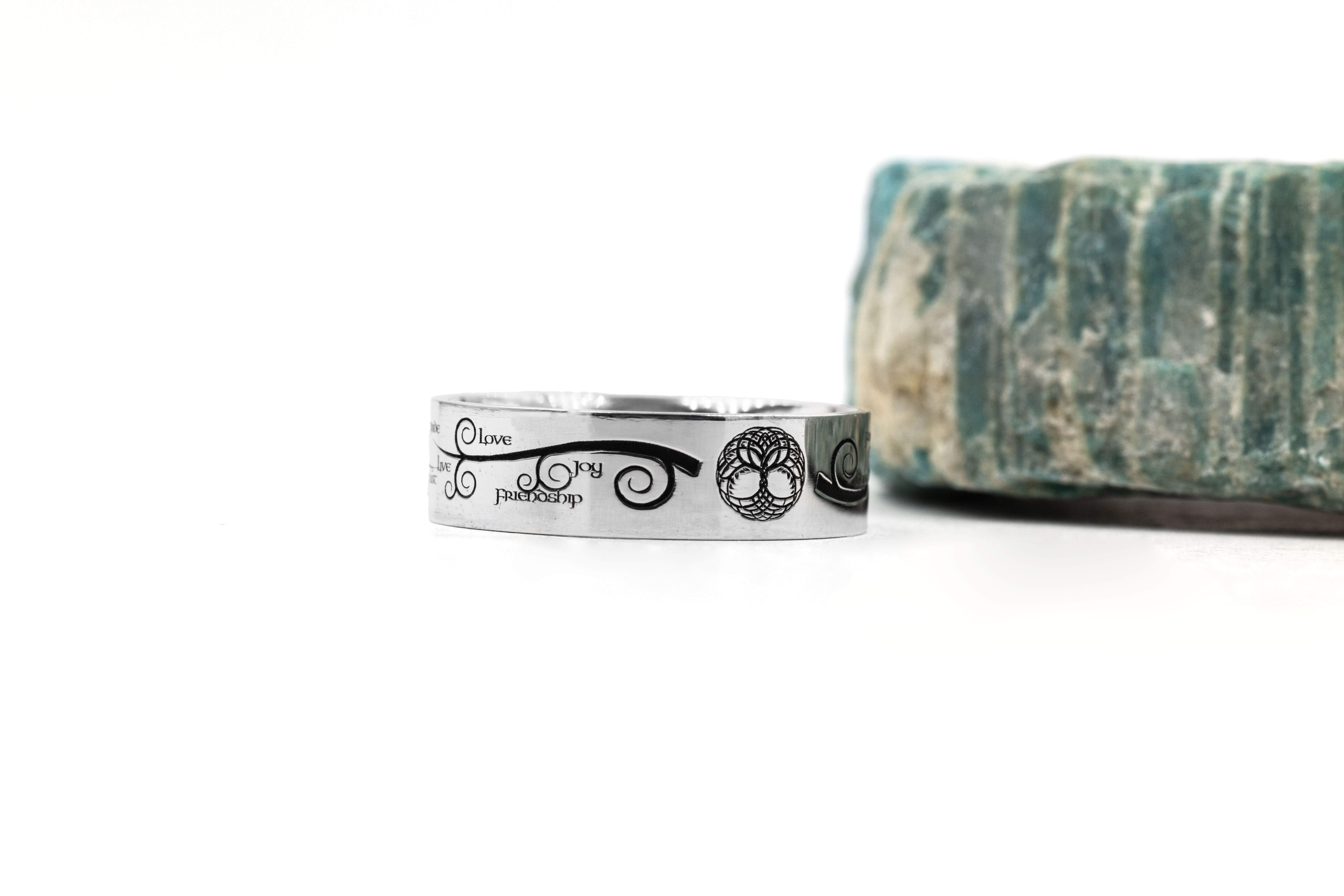 Tree of Life Wedding Ring in Sterling Silver