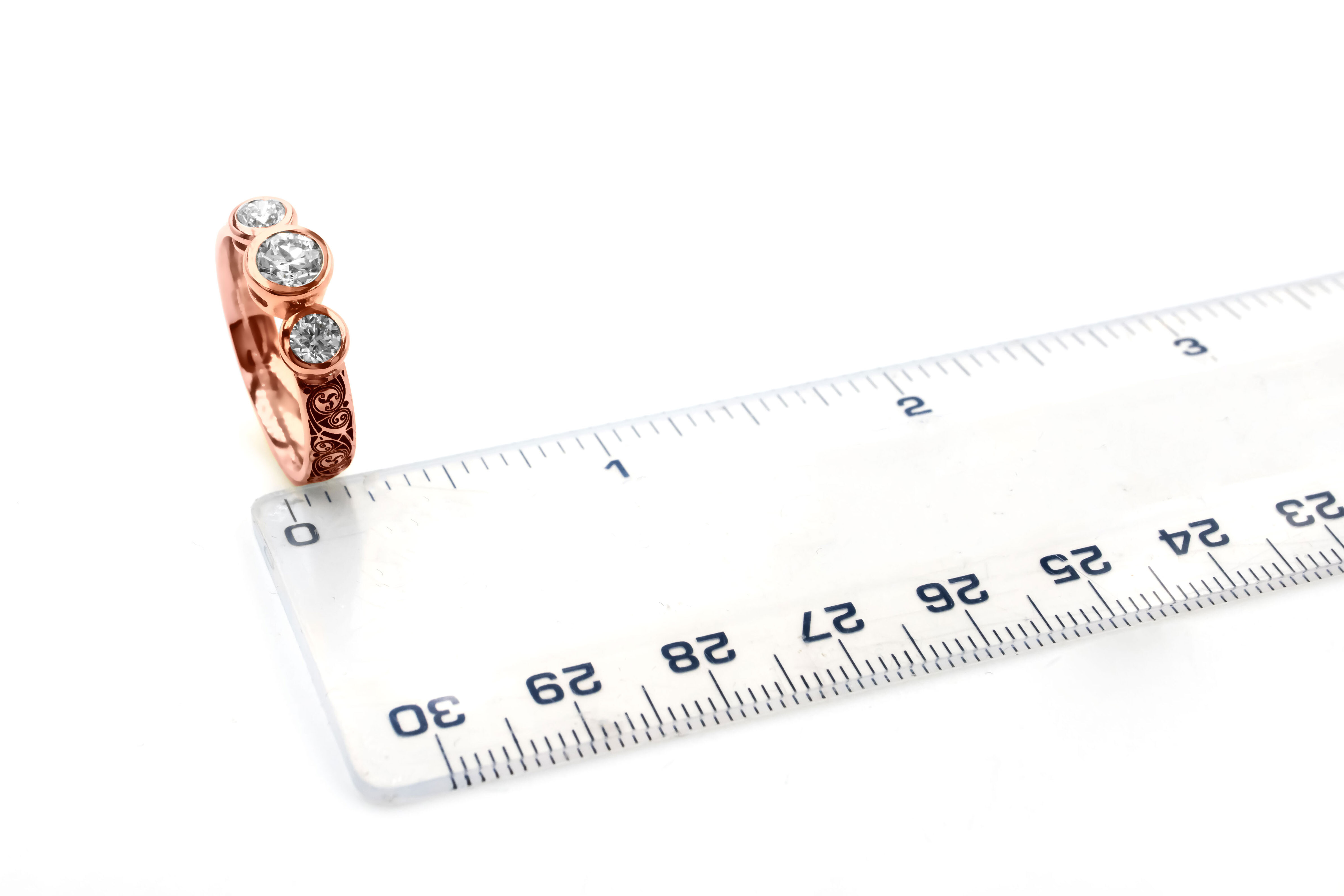 Genuine Rose Gold Triskele & Celtic Knot 0.50ct Lab Grown Diamond Engagement Ring For Women With a Cerin Finish
