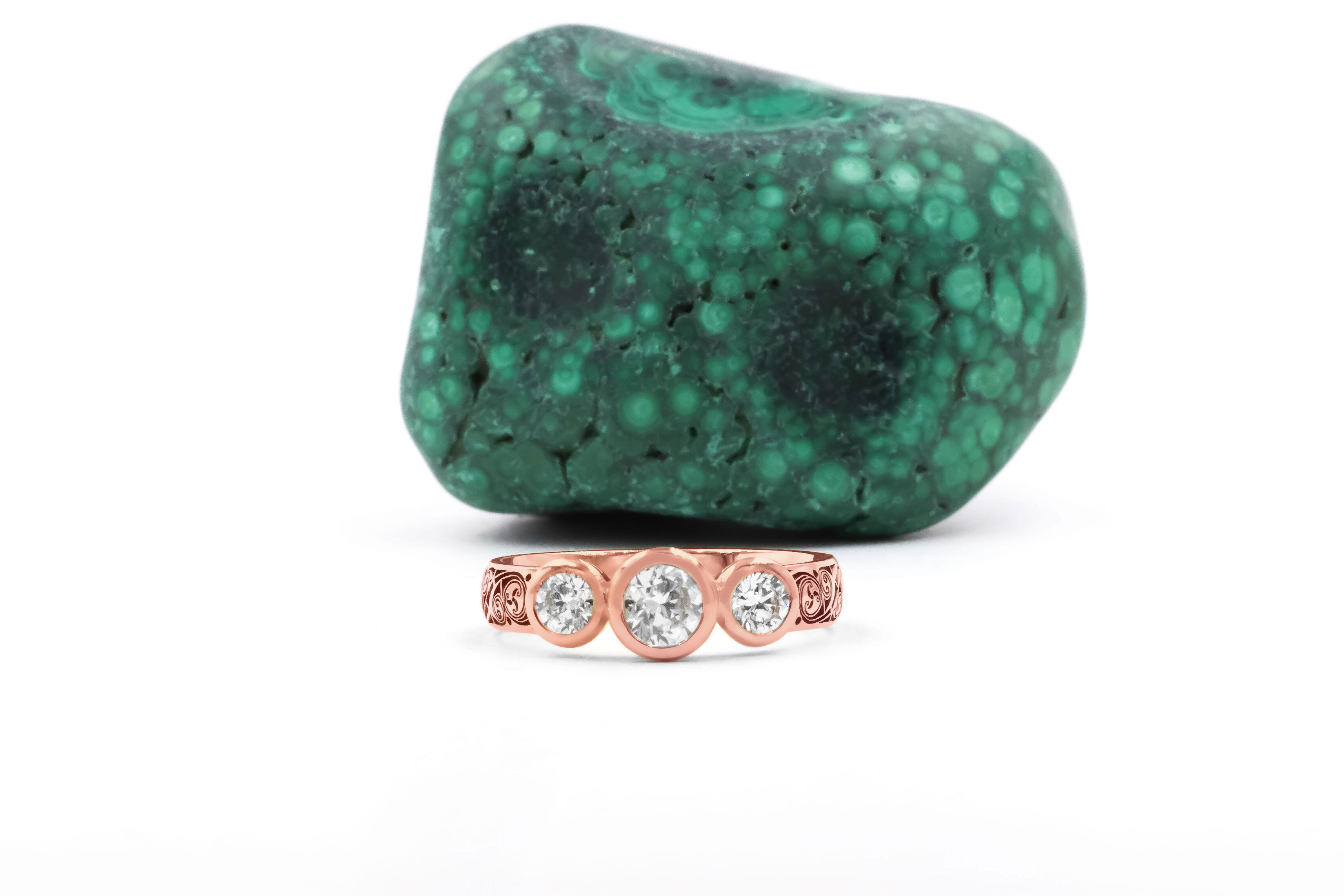 Womens Luxurious Cerin Rose Gold Triskele & Celtic Knot 0.50ct Lab Grown Diamond Engagement Ring