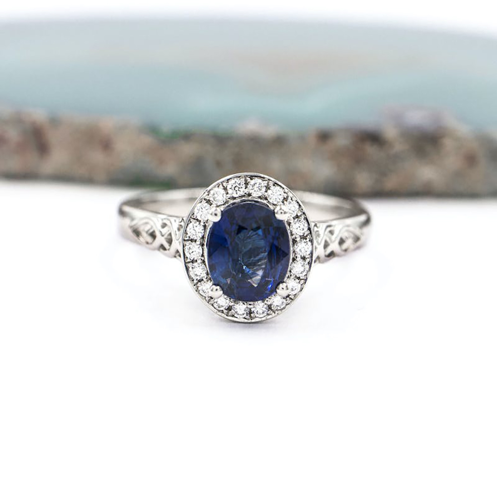 Celtic sapphire clearance engagement rings