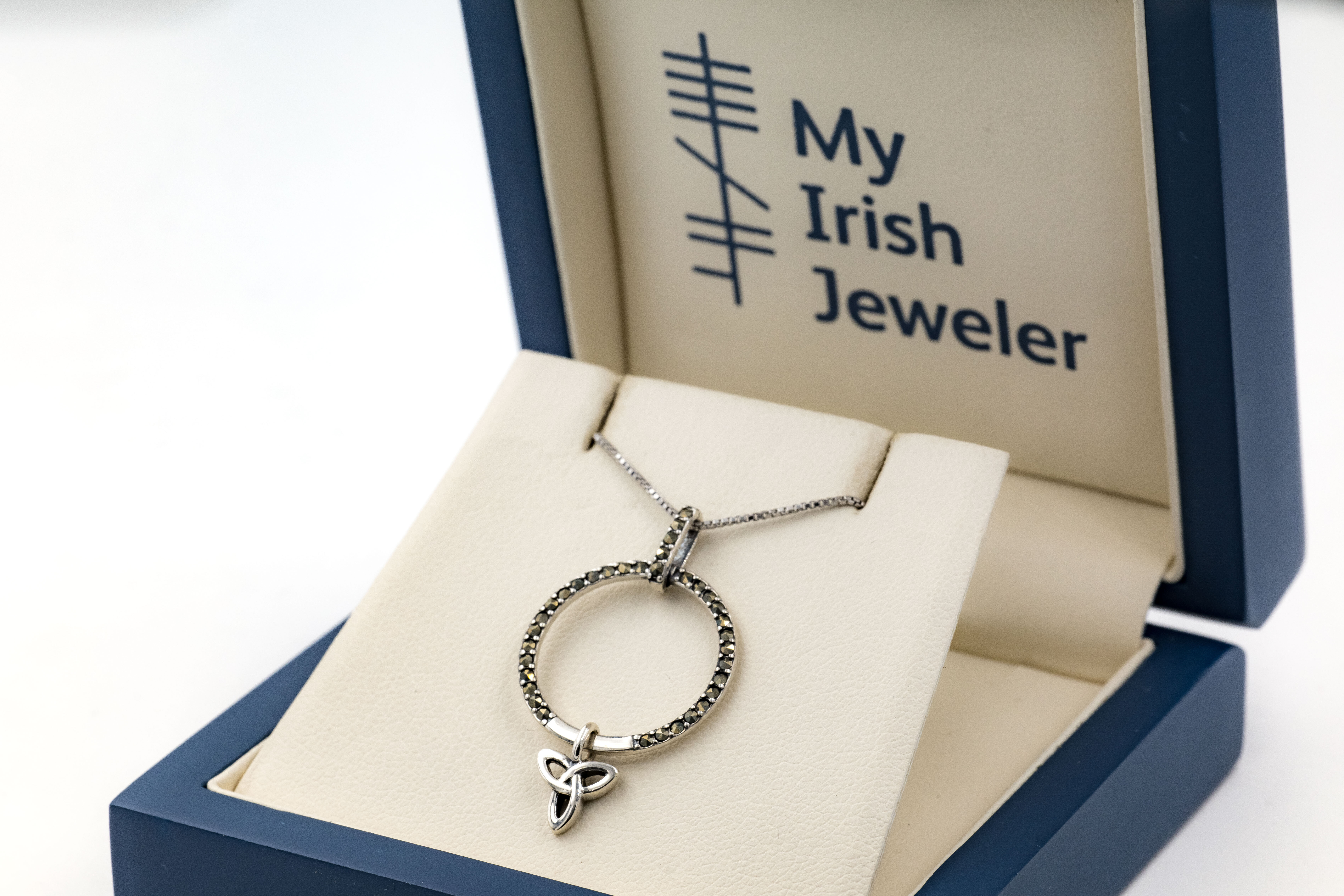 Attractive Sterling Silver Trinity Knot Necklace For Women With a Polished Finish