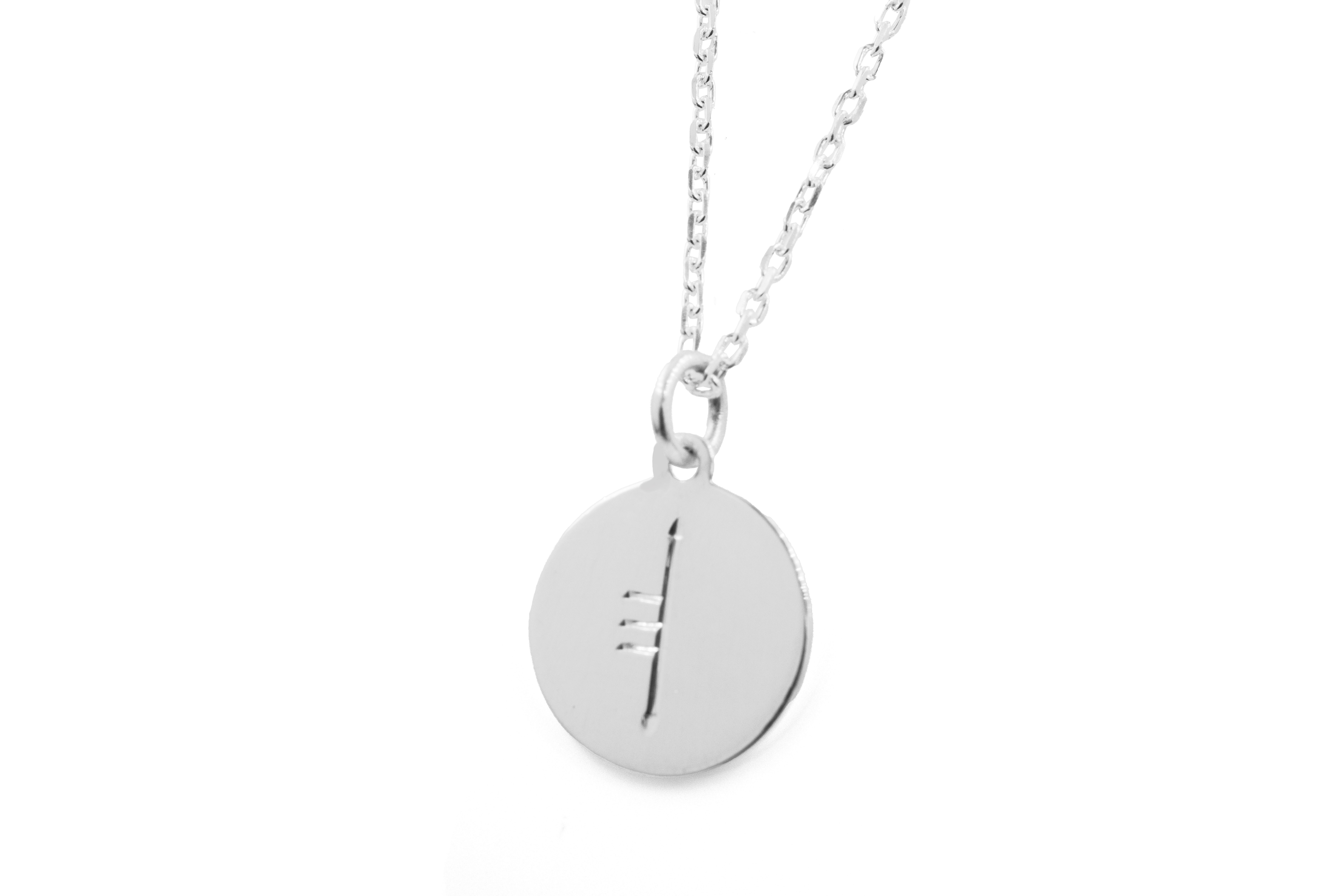 Small Ogham Necklace in Real Sterling Silver