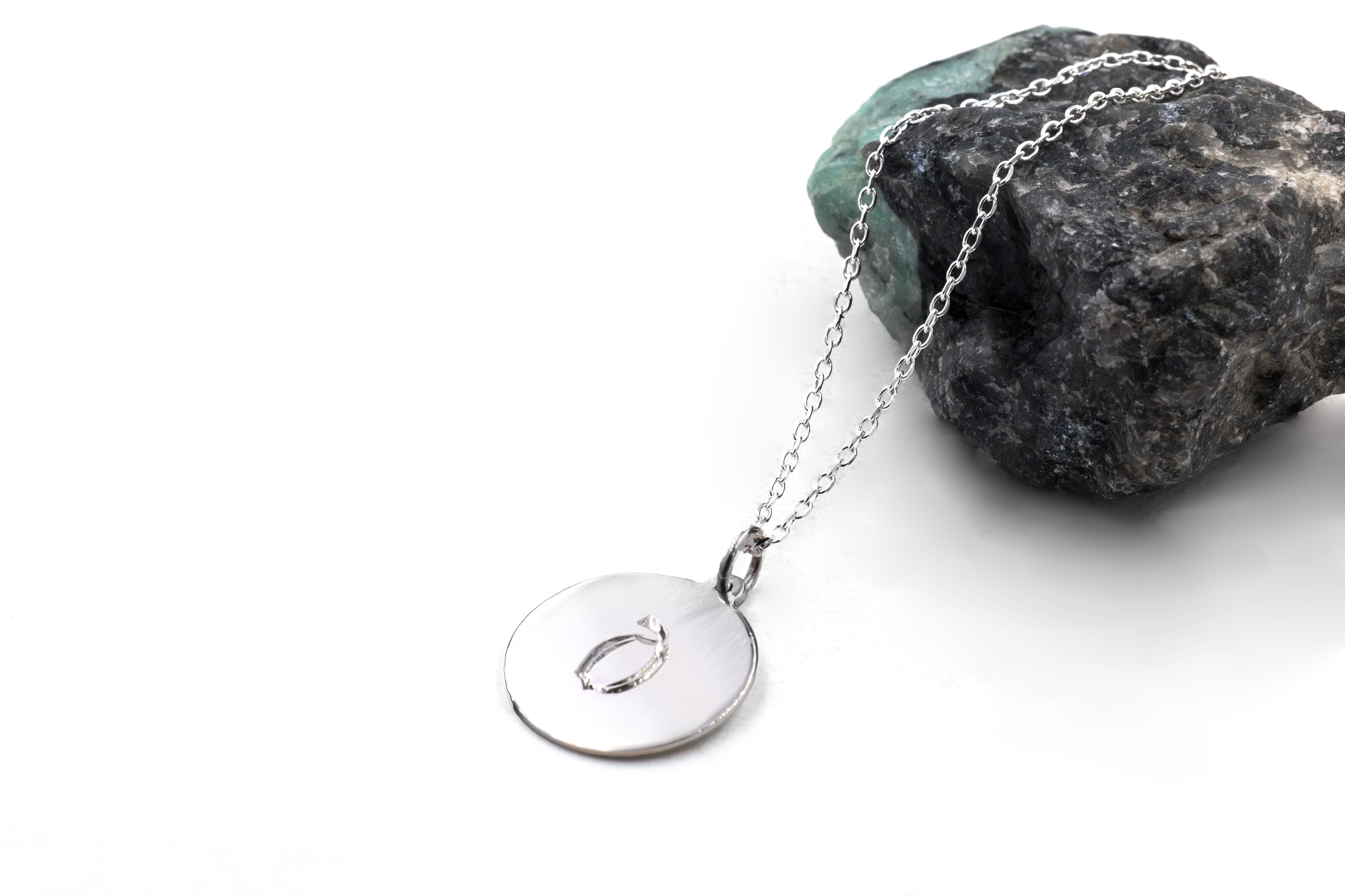 Large Authentic Sterling Silver Ogham Necklace
