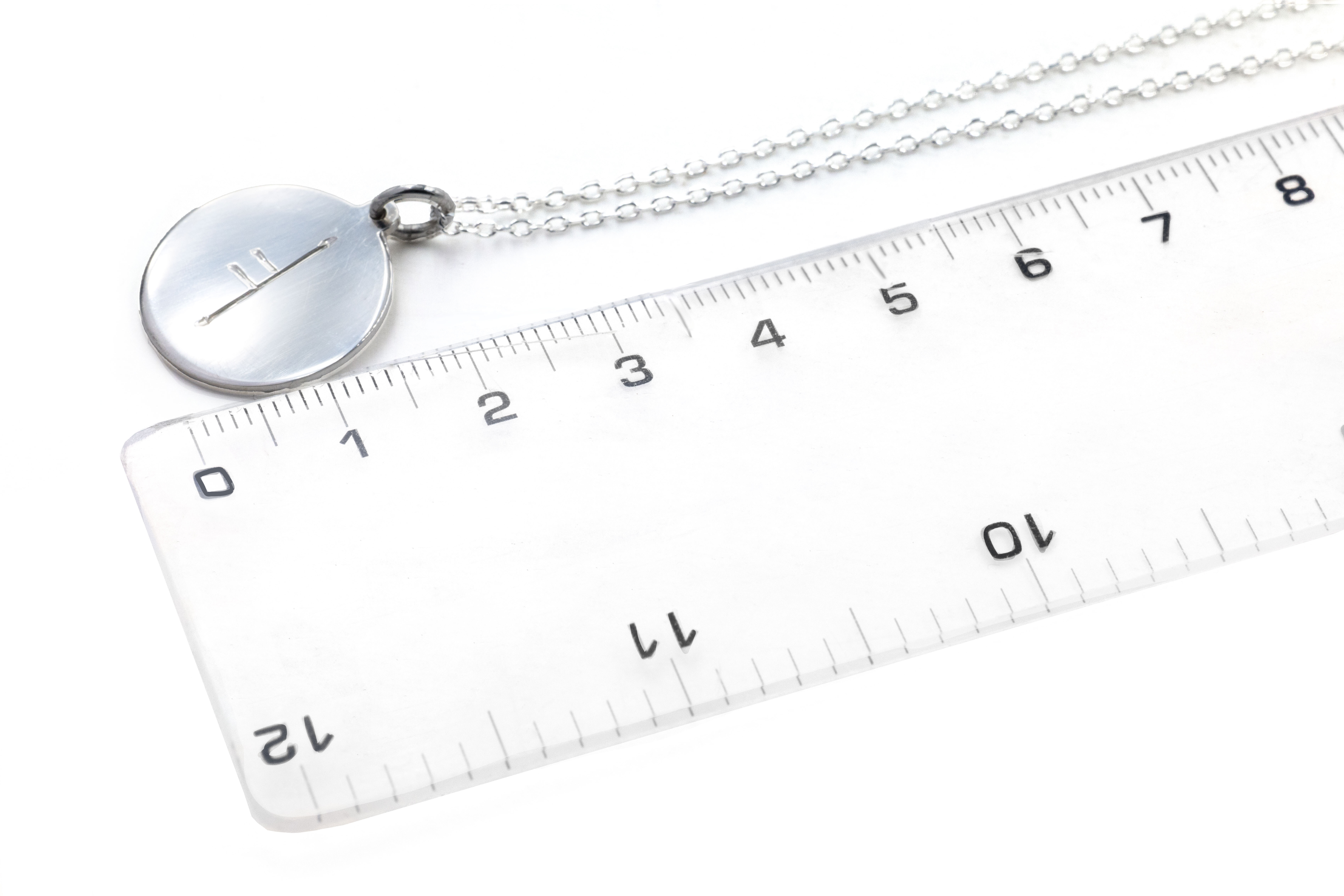 Large Ogham Necklace in Real Sterling Silver