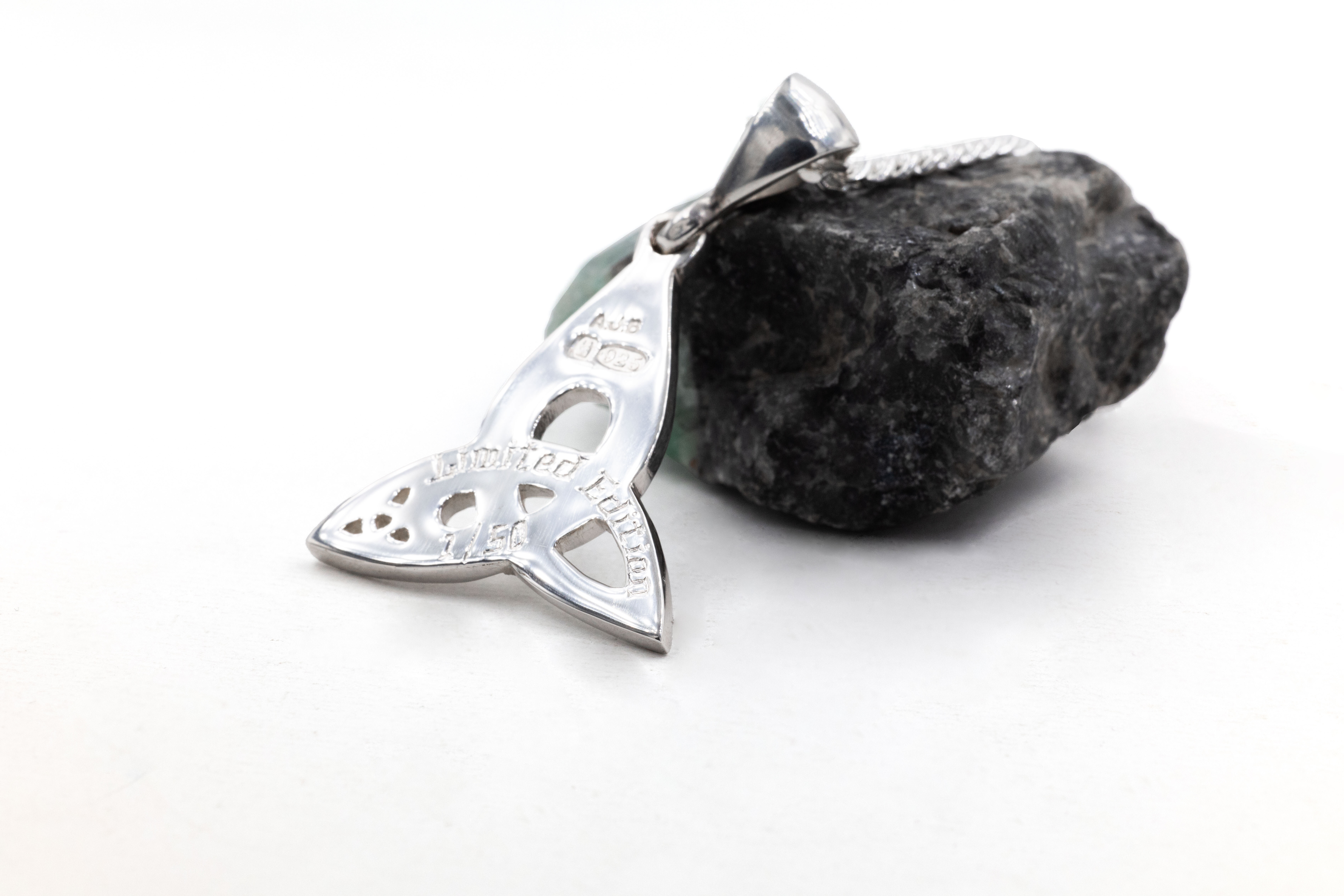 Authentic Sterling Silver Trinity Knot Necklace With a Polished Finish