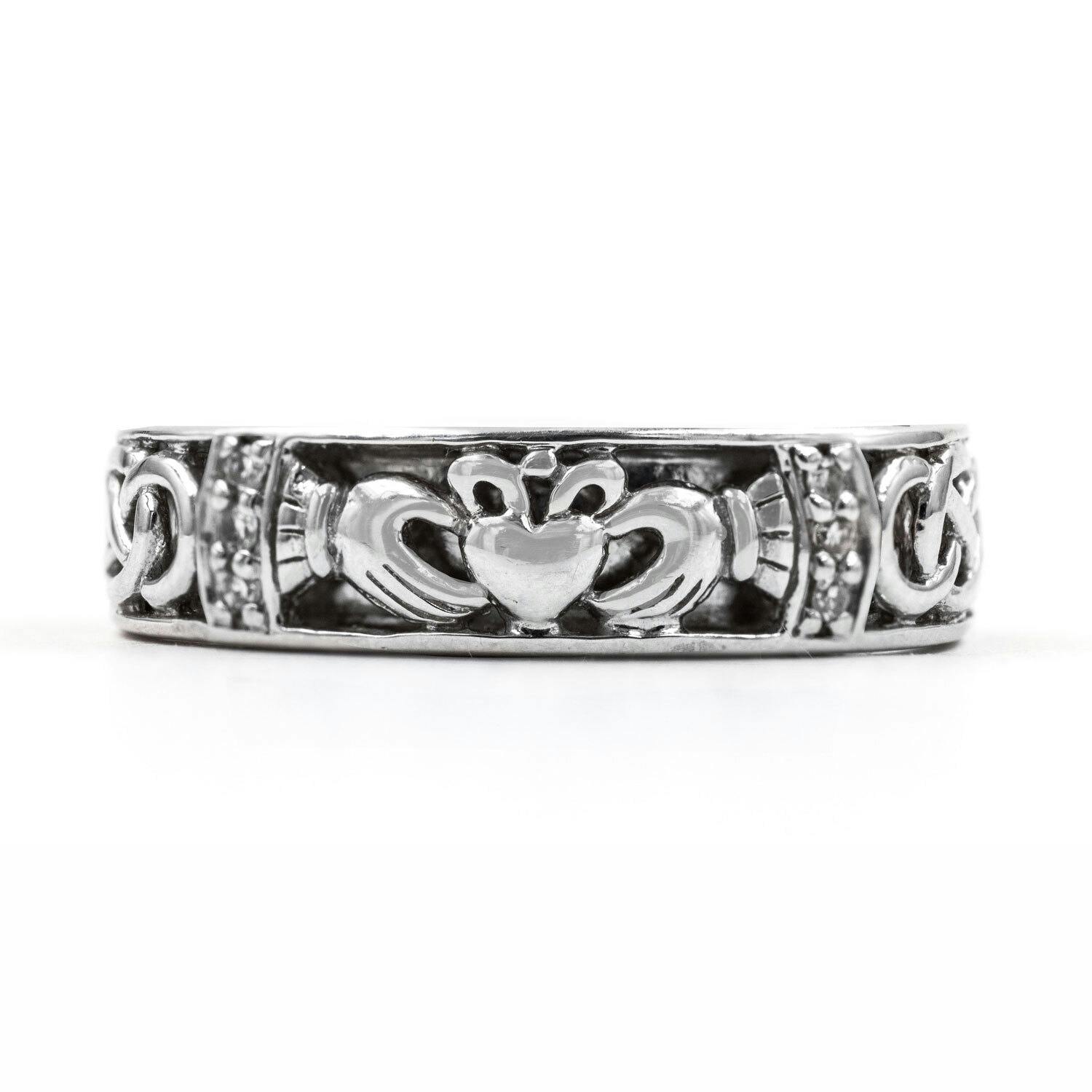 Stainless Steel Celtic Knot Claddagh Ring Stainless Steel Celtic Knot Claddagh Ring